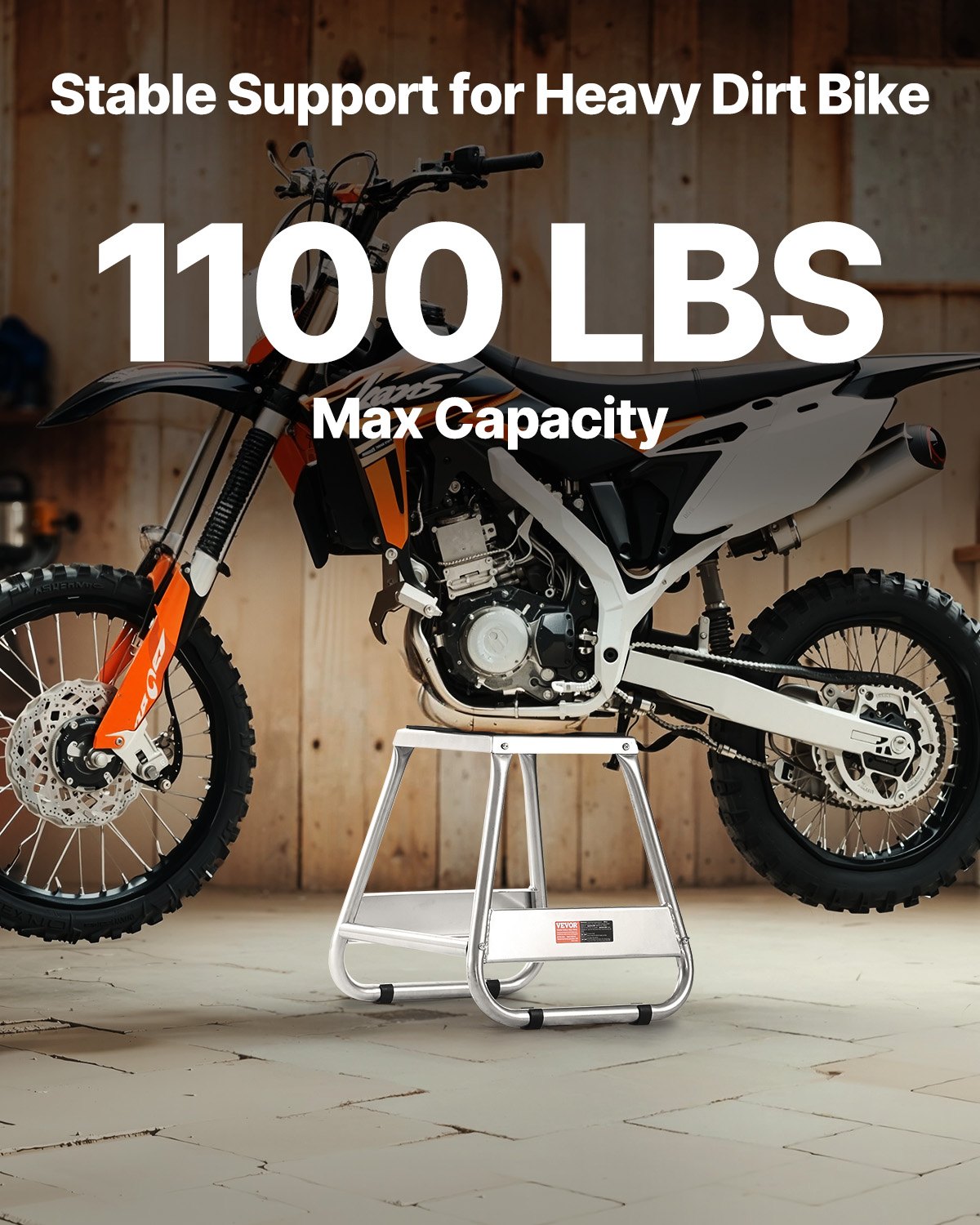 1100lbs Dirt Bike Stand Heavy Duty Steel Universal Non-Slip Motorcycle Pit Stand