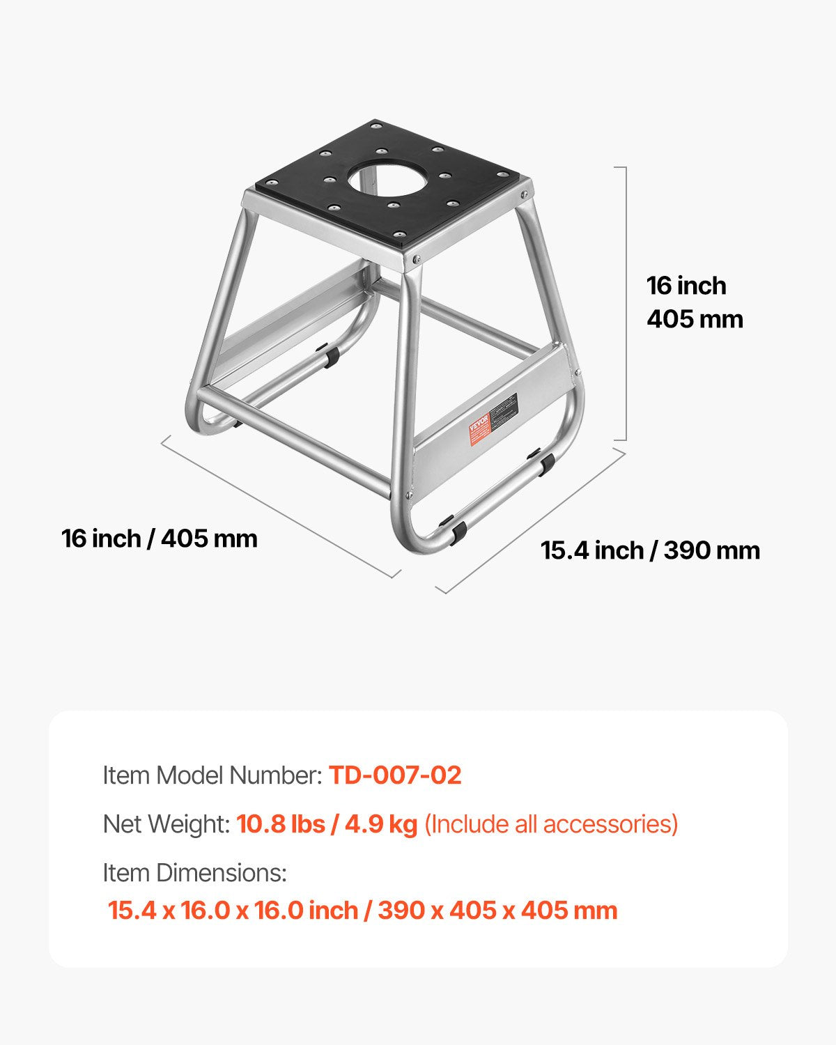 1100lbs Dirt Bike Stand Heavy Duty Steel Universal Non-Slip Motorcycle Pit Stand