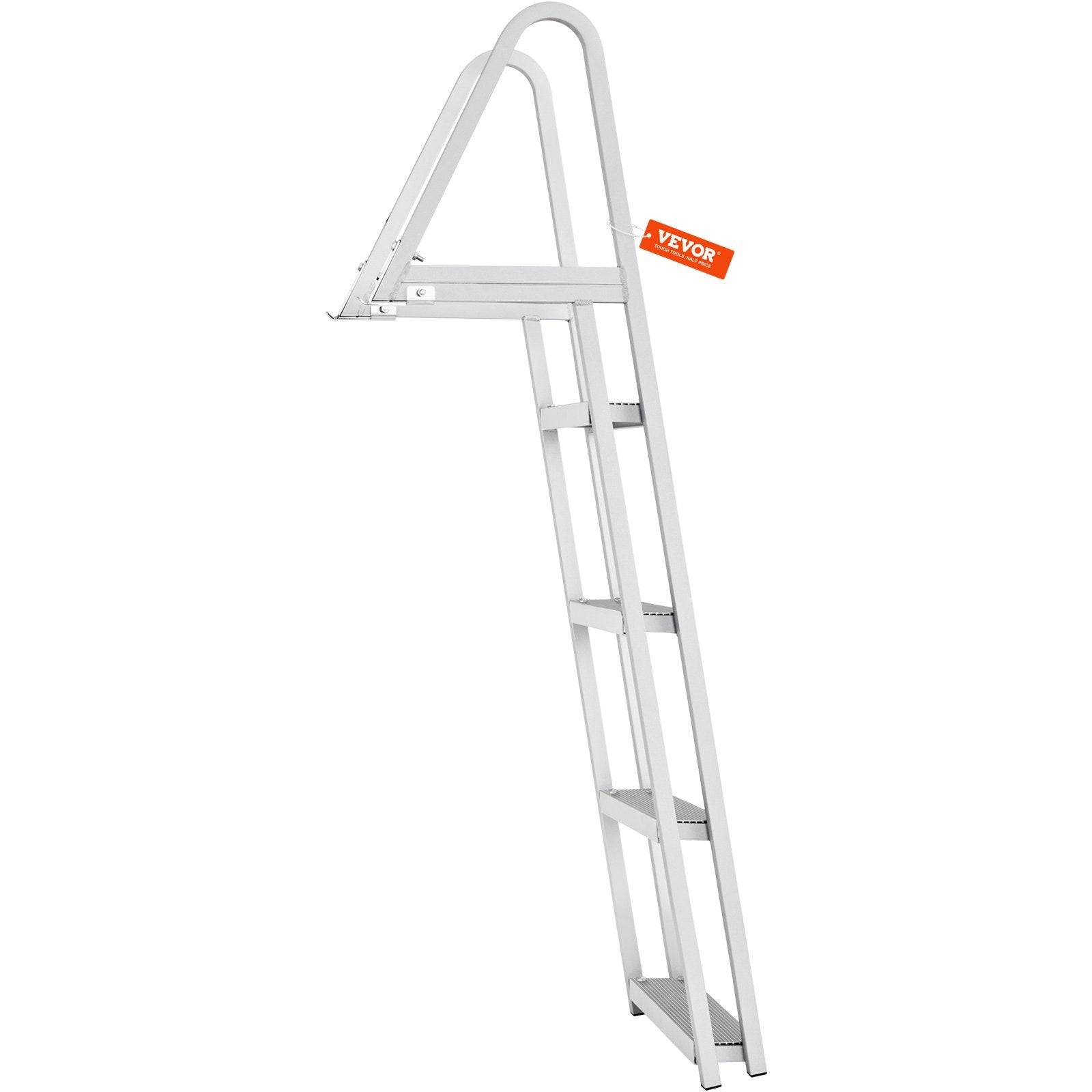 Dock Ladder Removable 4-Step Aluminum Alloy 350 lb Capacity Nonslip EasyInstall
