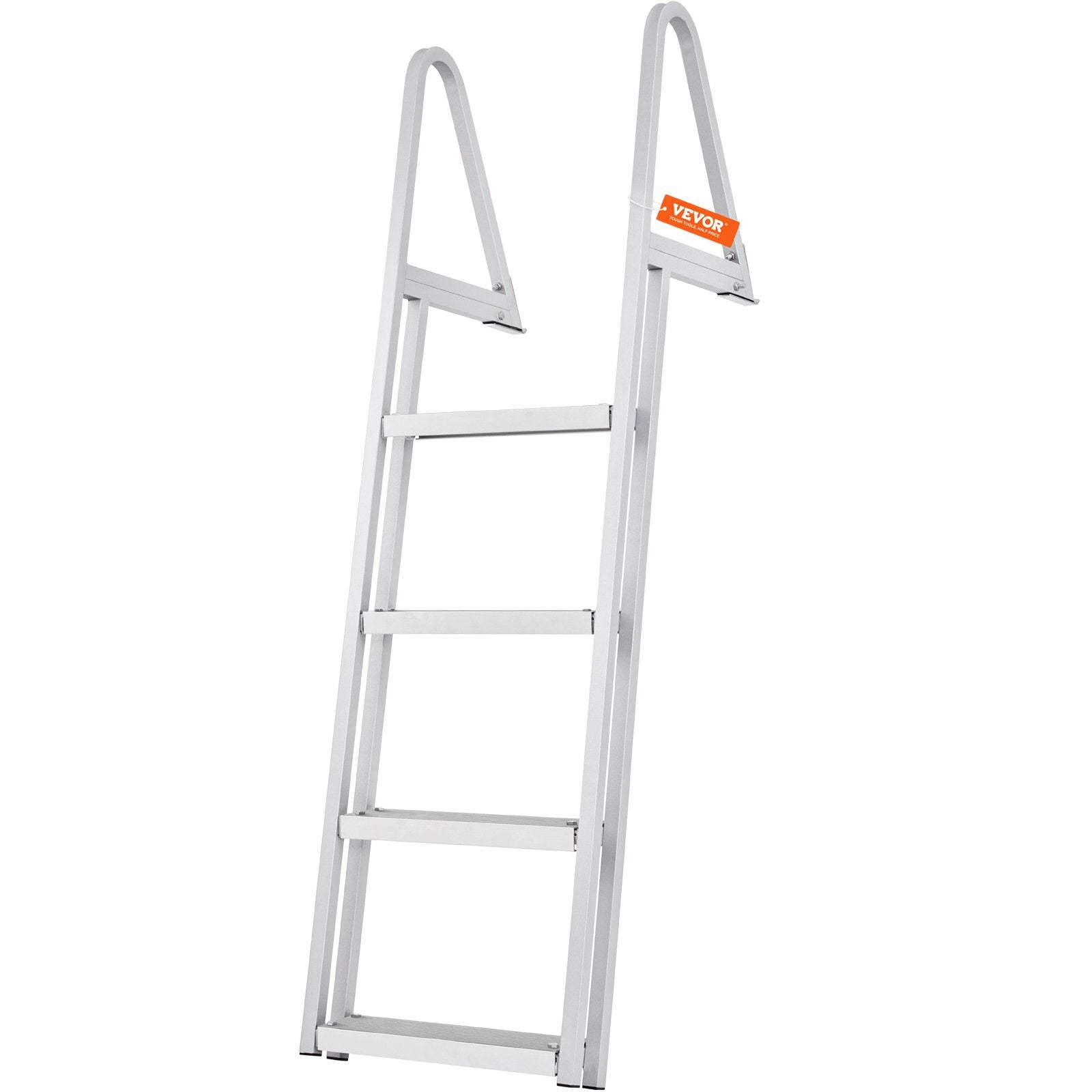 Dock Ladder Removable 4-Step Aluminum Alloy 350 lb Capacity Nonslip EasyInstall