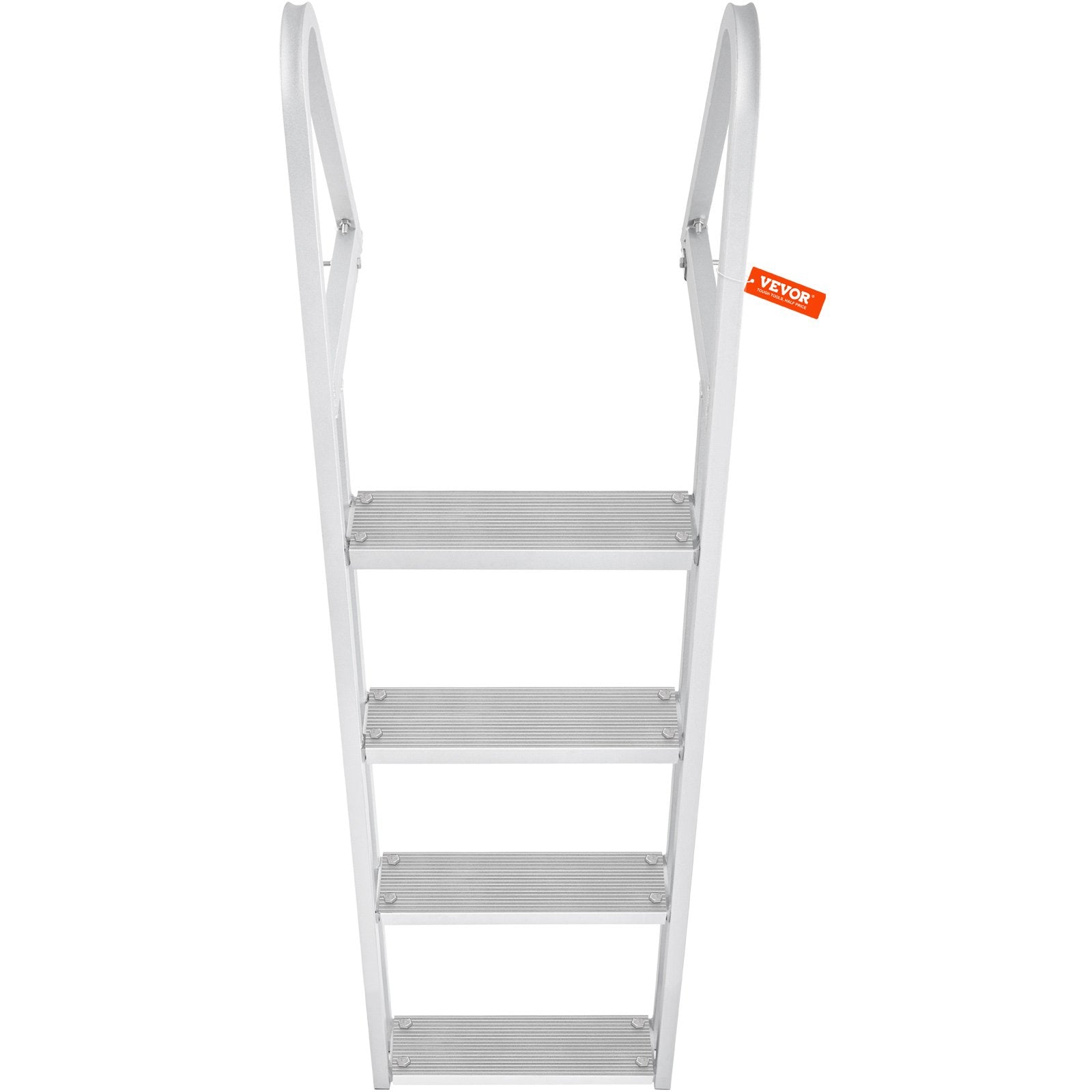 Dock Ladder Removable 4-Step Aluminum Alloy 350 lb Capacity Nonslip EasyInstall