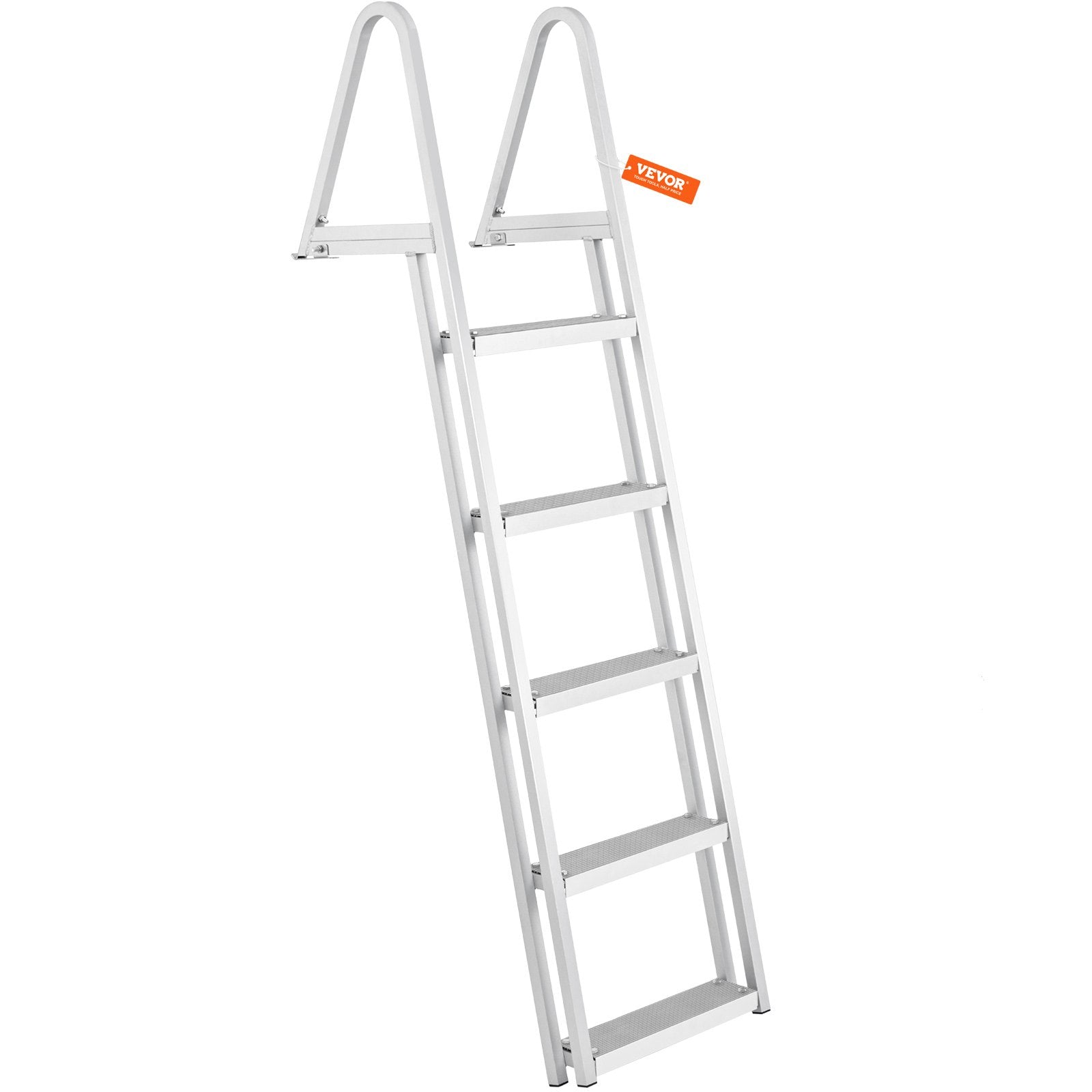 Removable 5-Step Dock Ladder, 159 kg Capacity, Wide Nonslip Steps for Boats