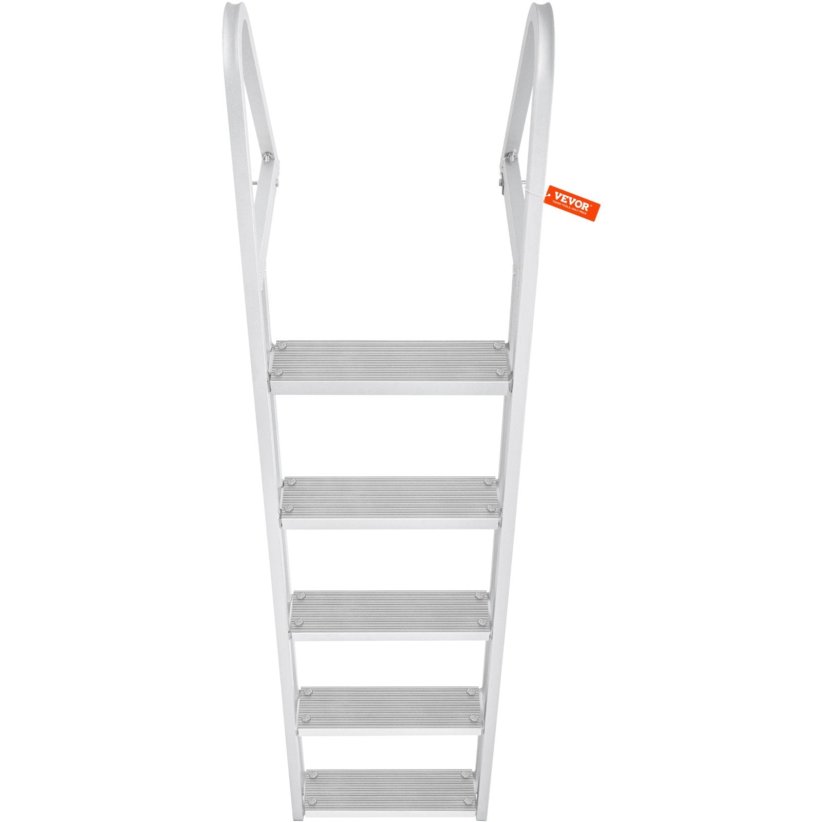 Removable 5-Step Dock Ladder, 159 kg Capacity, Wide Nonslip Steps for Boats