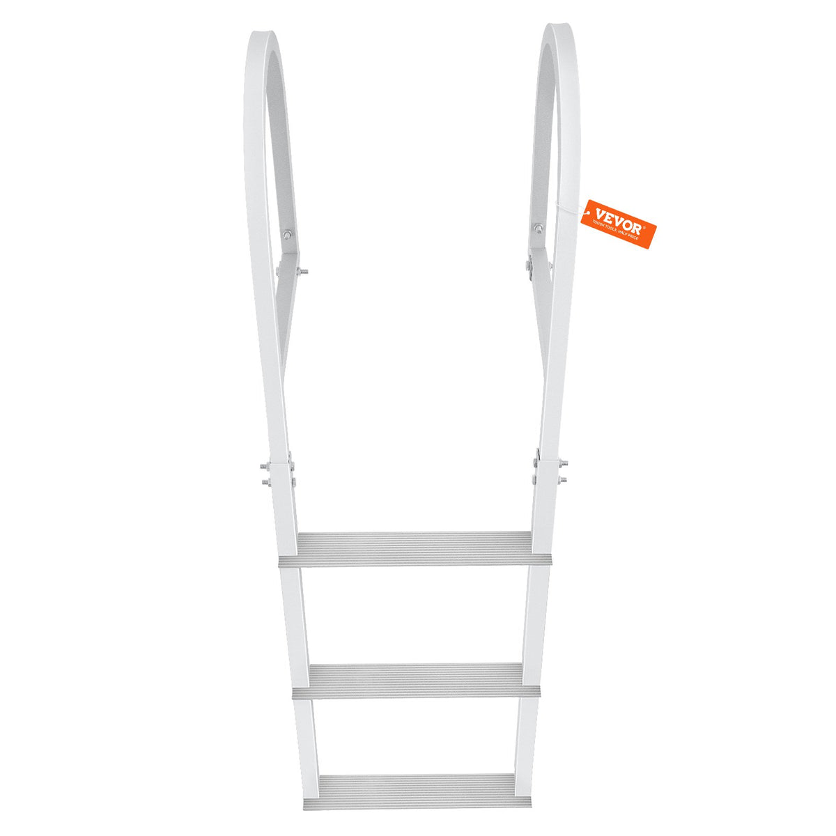 Dock Ladder Removable 3-Step Aluminum 227kg Load Nonslip Rubber Mat Marine Use