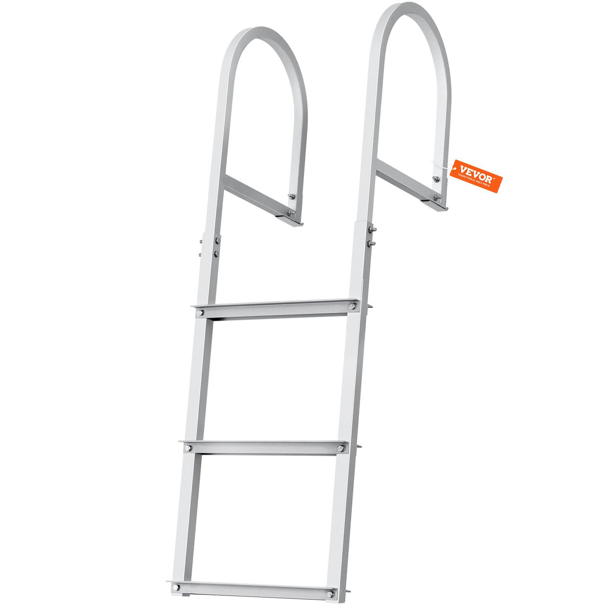 Dock Ladder Removable 3-Step Aluminum 227kg Load Nonslip Rubber Mat Marine Use
