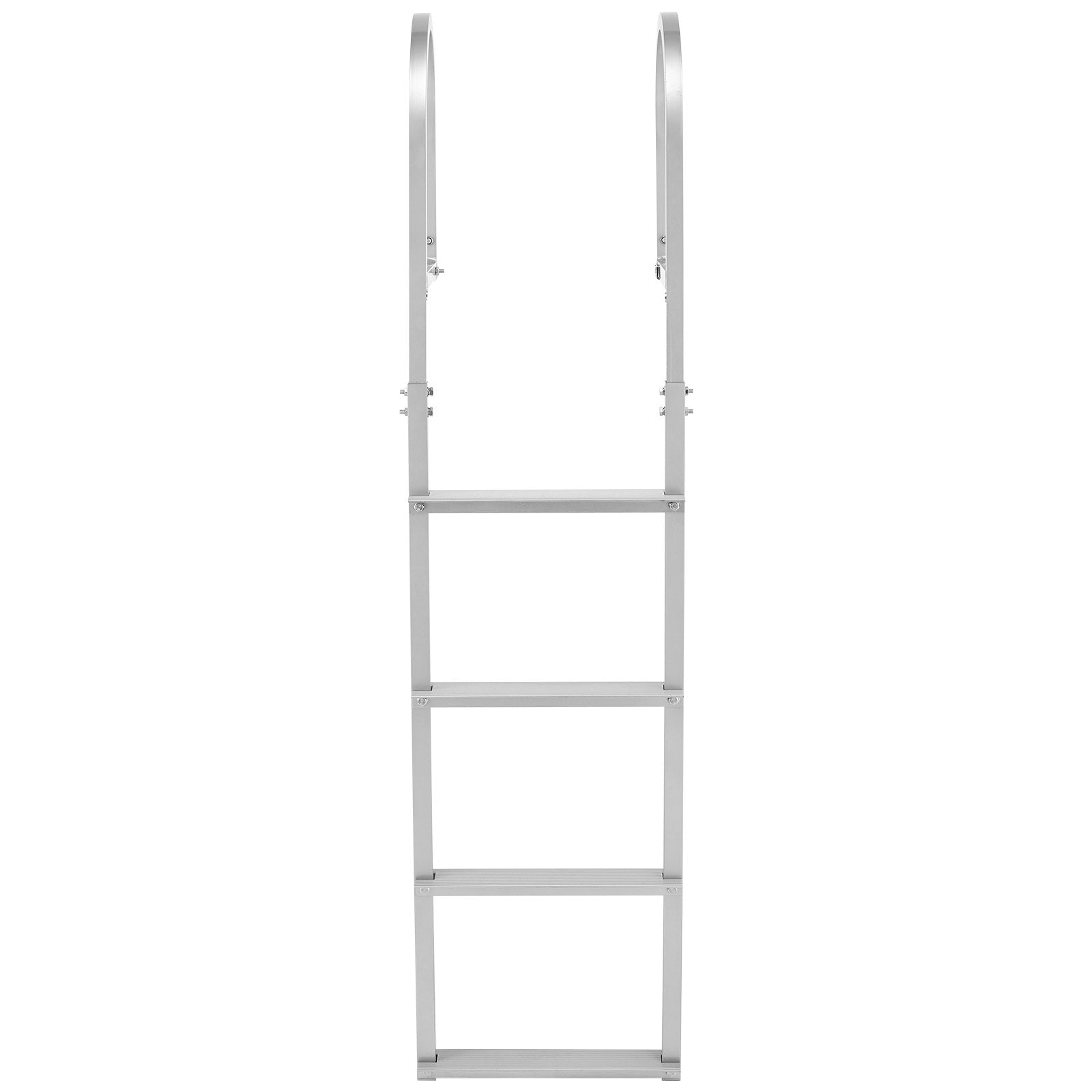 4-Step Removable Dock Ladder Aluminum Pontoon Boat Swim Ladder 227kg Capacity