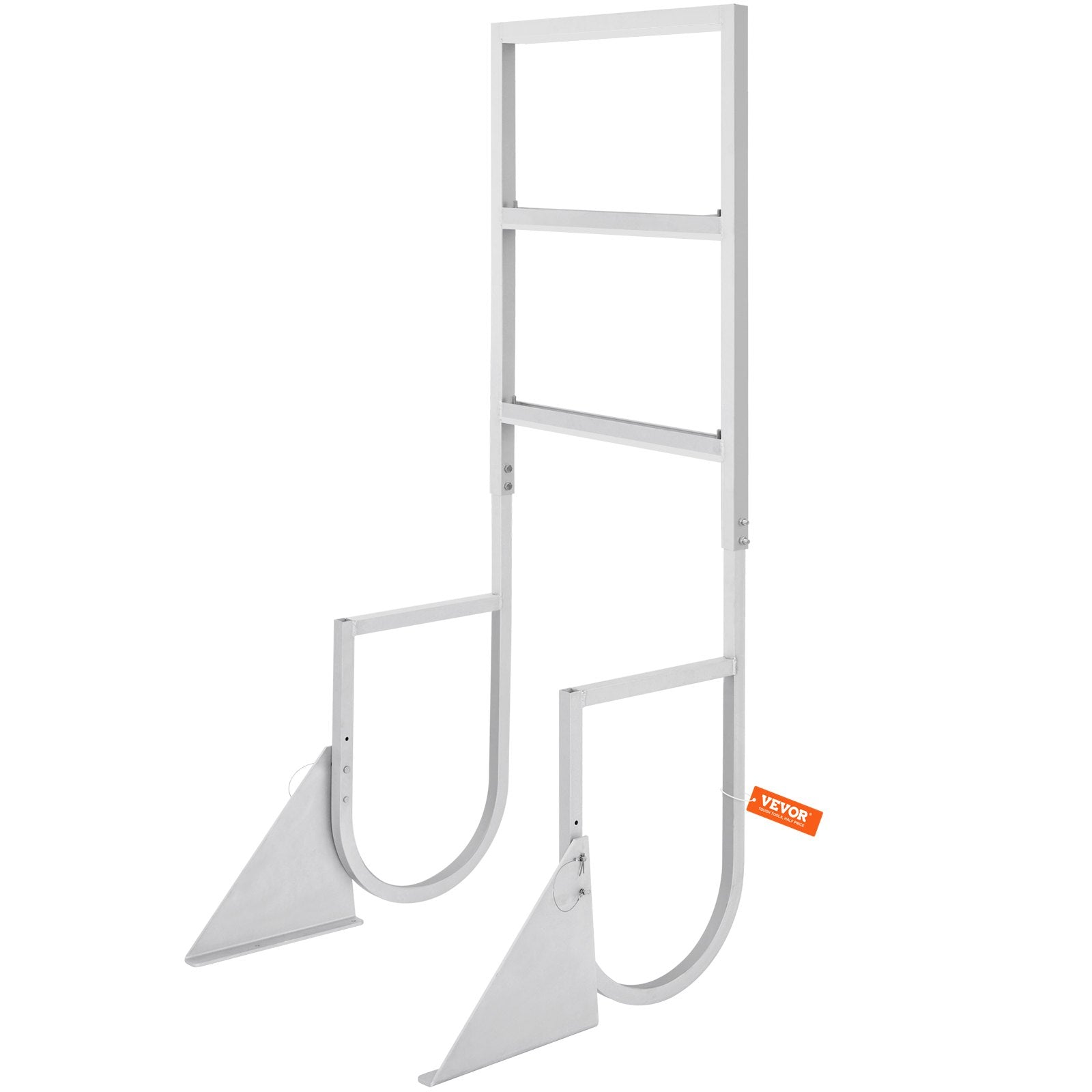 Flip-Up 3-Step Aluminum Dock Ladder, 159 kg Capacity, Nonslip Rubber Steps