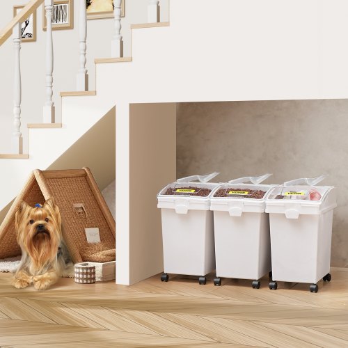 VEVOR 20L Ingredient Bin 3 Piece Storage Container with Sliding Lid and Scoop