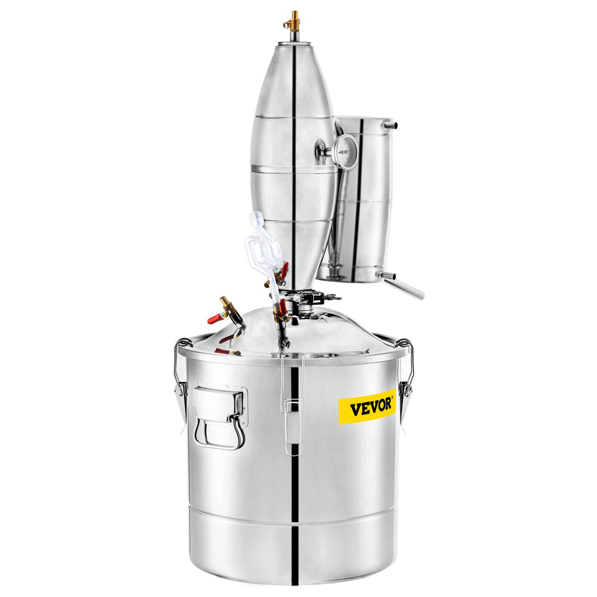 Alcohol Distiller 70L Whiskey Still Kit with Thermometer & Fermentation Tank