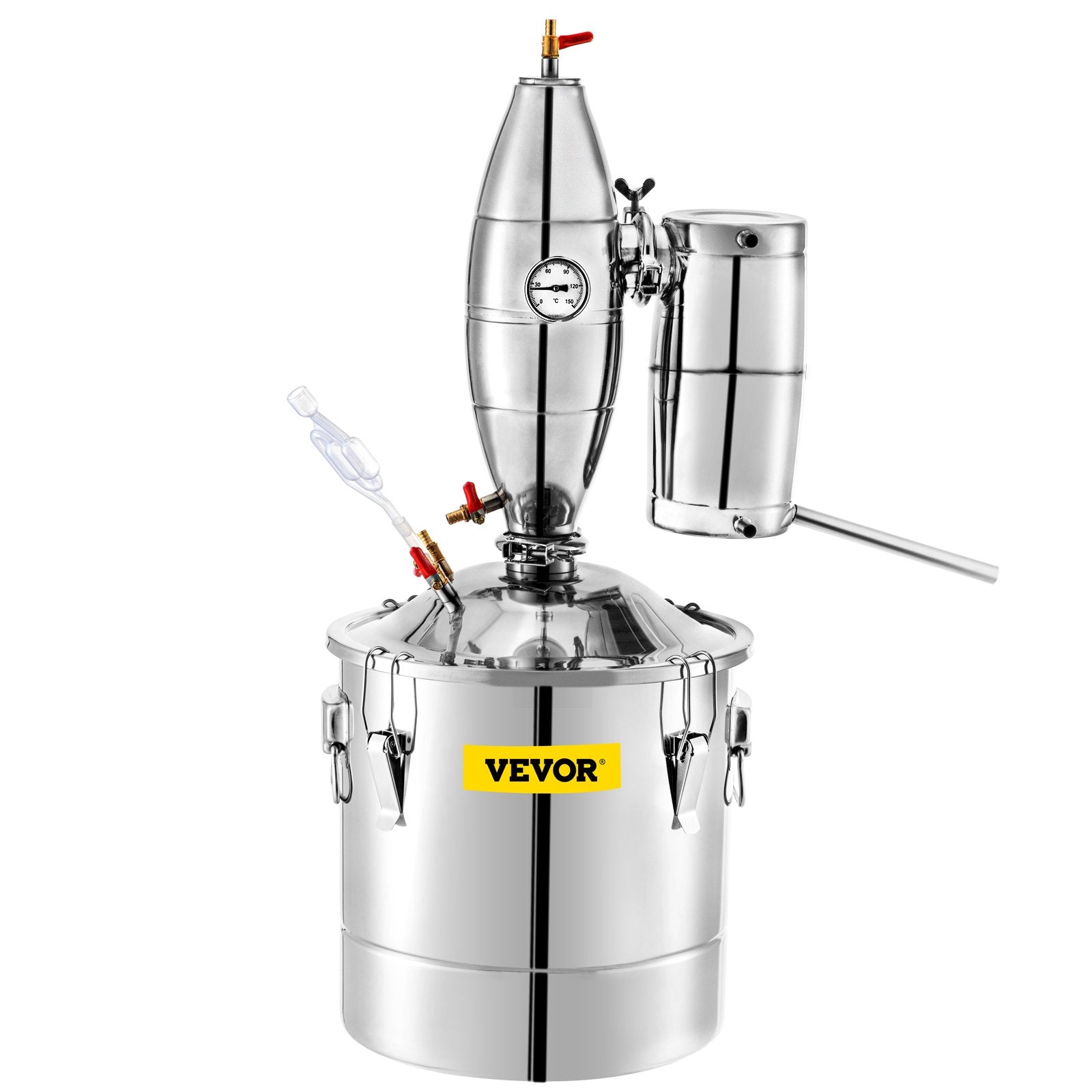 Alcohol Distiller 70L Whiskey Still Kit with Thermometer & Fermentation Tank