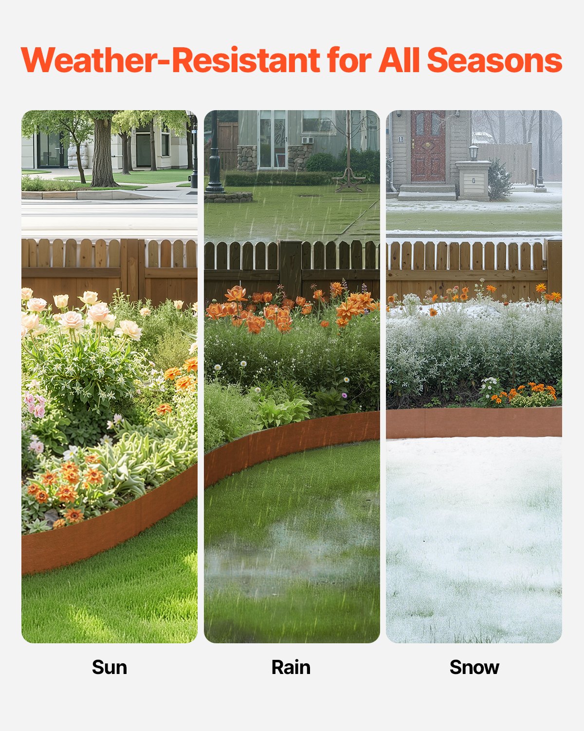 6 Pack Steel Landscape Edging 101.6 x 15.24cm Weather-Resistant