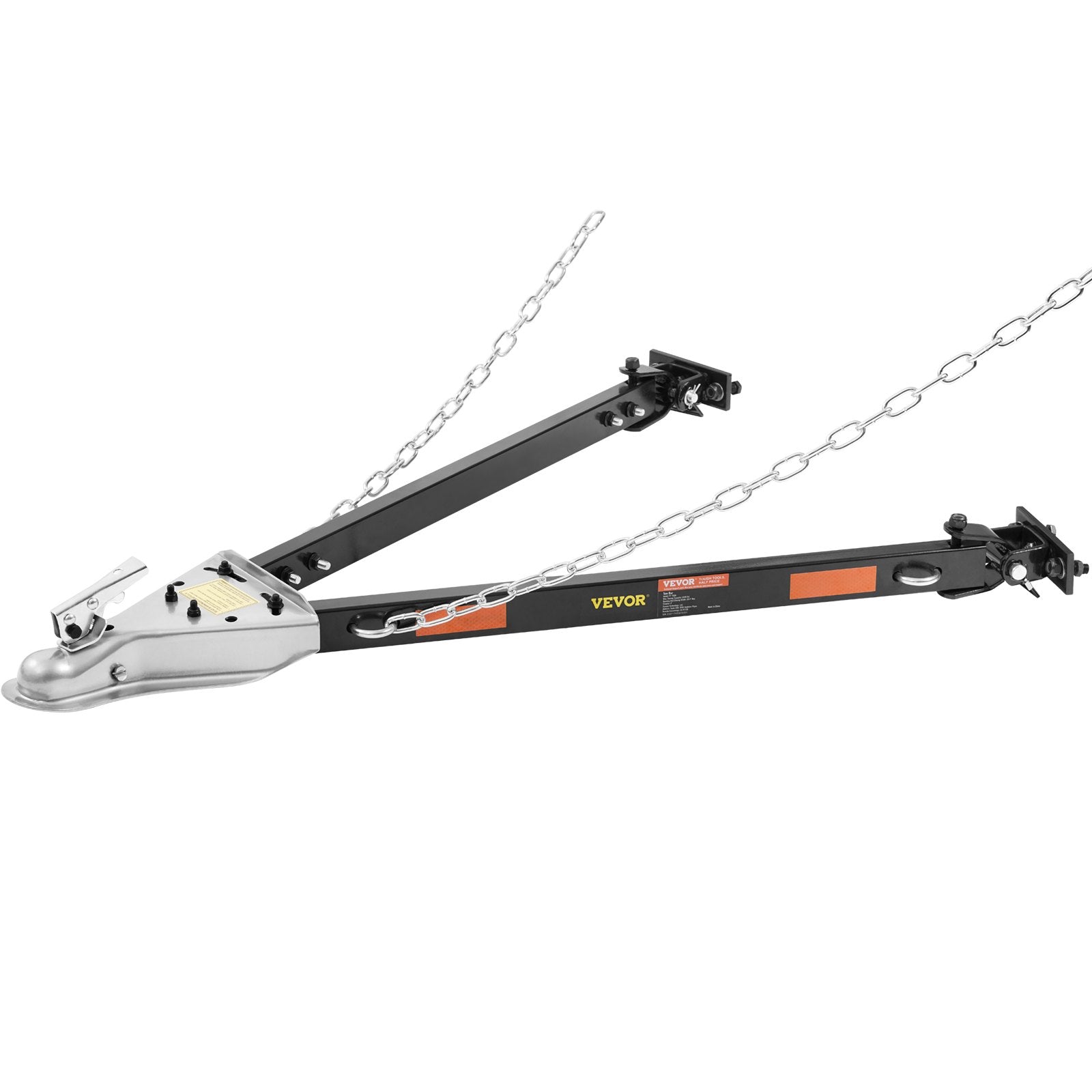 Tow Bar 2495kg Towing Capacity Alloy Steel Universal Bumper-Mounted with Chains