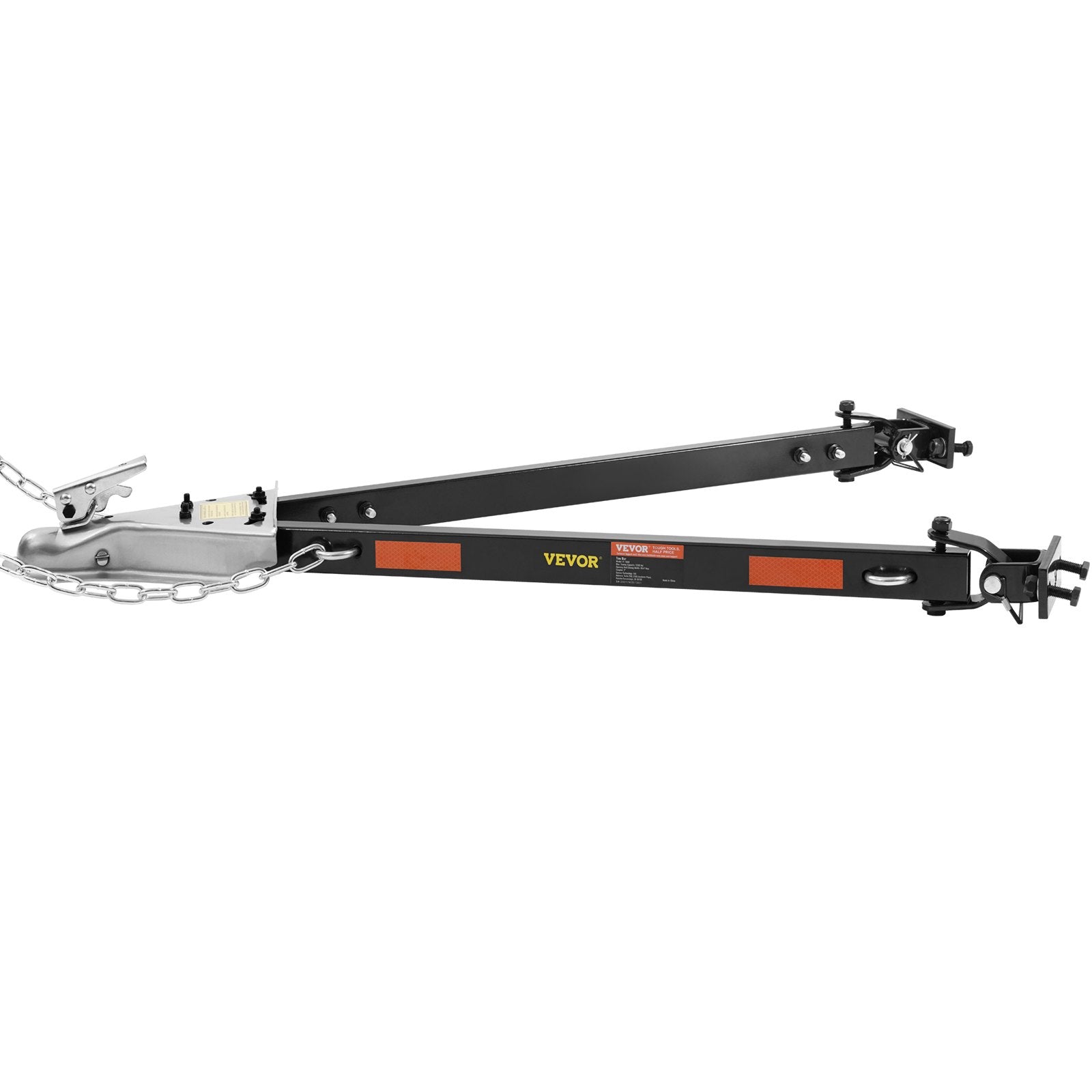 Tow Bar 2495kg Towing Capacity Alloy Steel Universal Bumper-Mounted with Chains