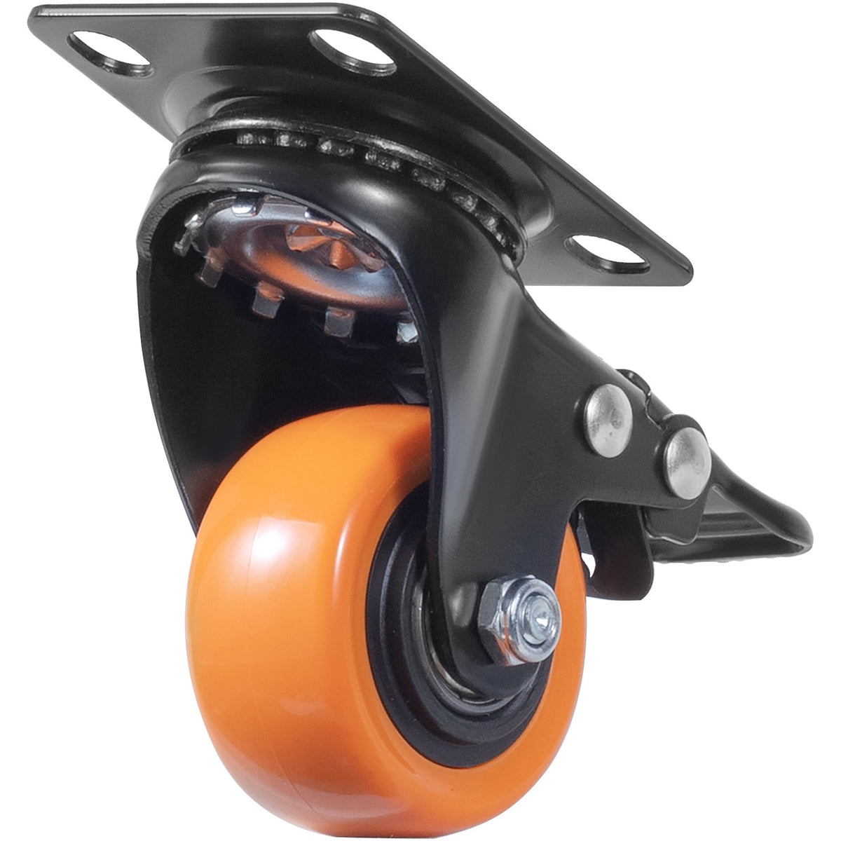 4PCS 50.8mm Swivel Caster Wheels, Dual Lock PVC, 68kg Load, Non-Marking