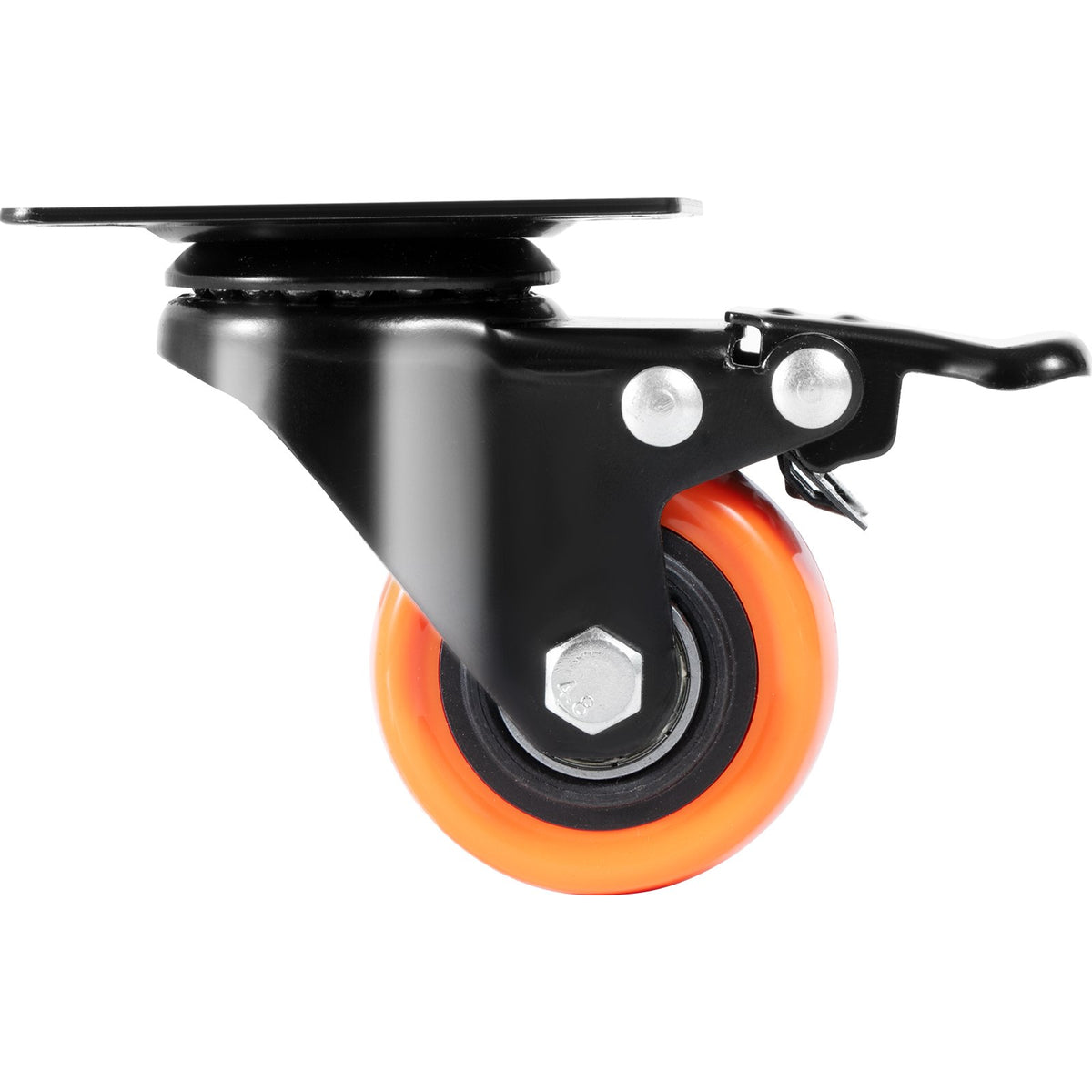 4PCS 50.8mm Swivel Caster Wheels, Dual Lock PVC, 68kg Load, Non-Marking