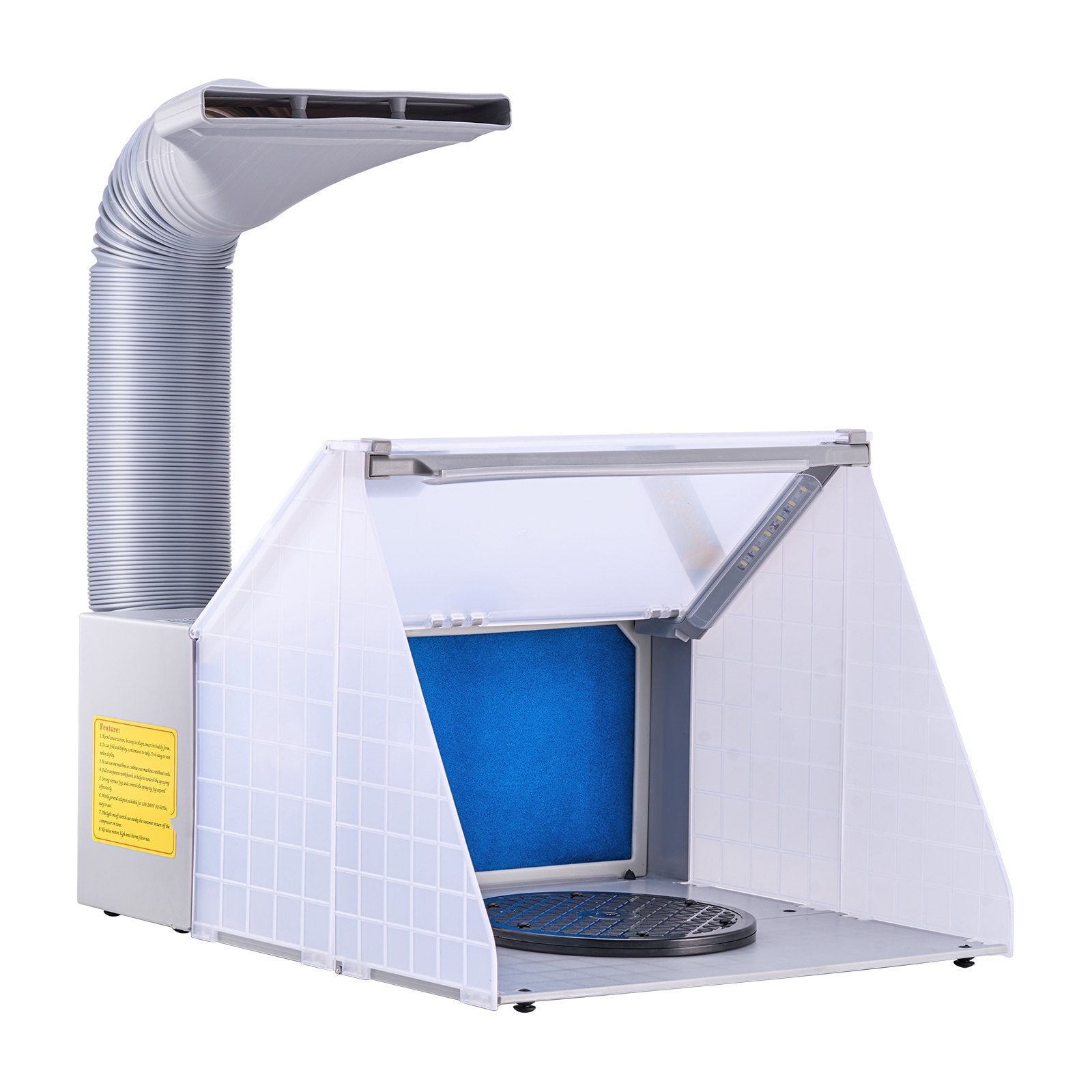 Portable Airbrush Spray Booth Kit with LED Lights, Exhaust Fan & Extension Hose
