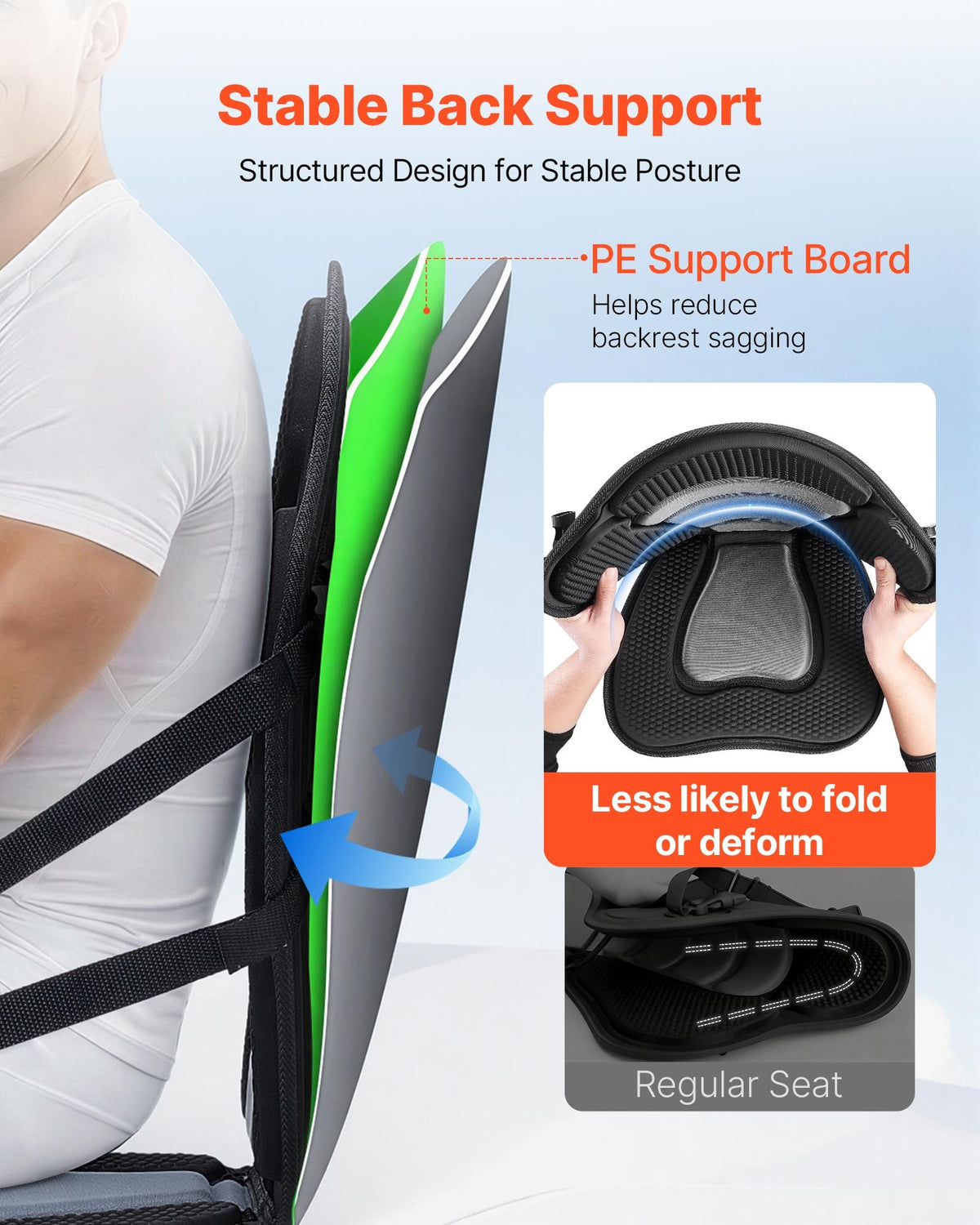 12mm Thick Kayak Seat Universal SUP Paddle Board Seat Back Support Storage Bag