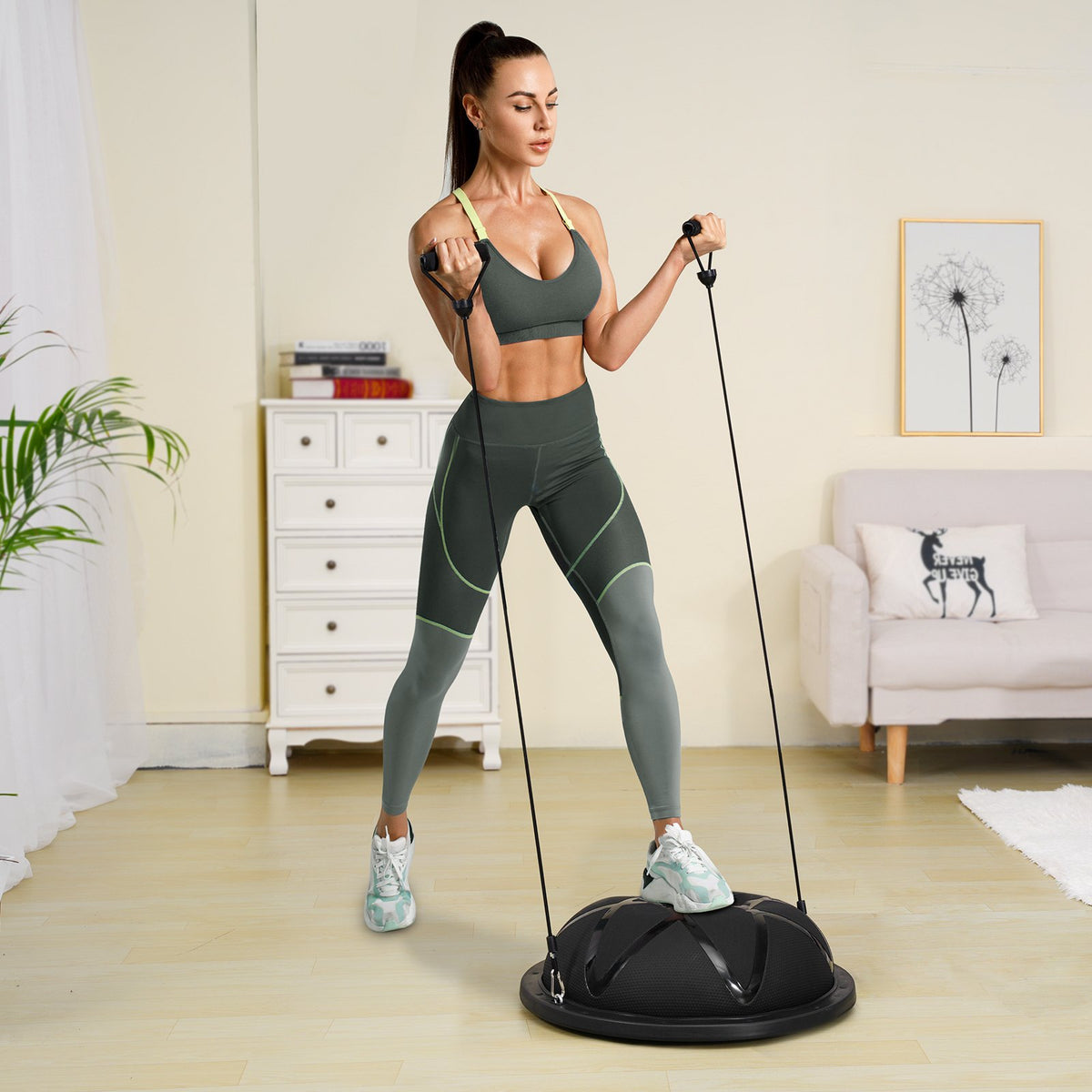 Half Exercise Ball Trainer 23 Inch Balance Ball 660 lbs Stability Fitness Ball