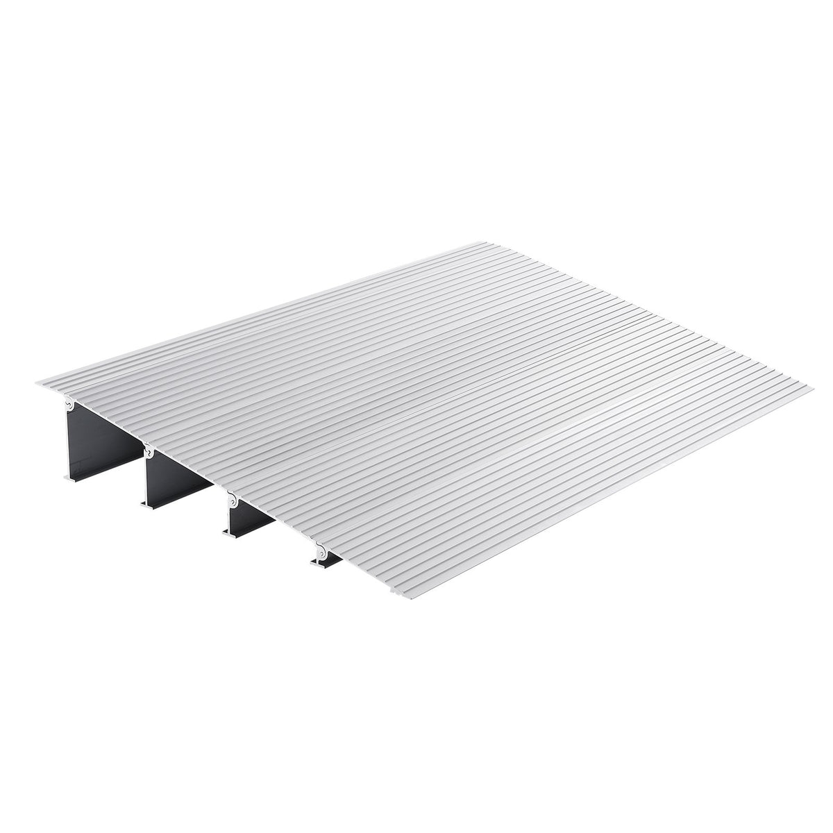 Door Threshold Ramp, 4" Rise, 800 lbs Load Capacity, Aluminum Adjustable Ramp