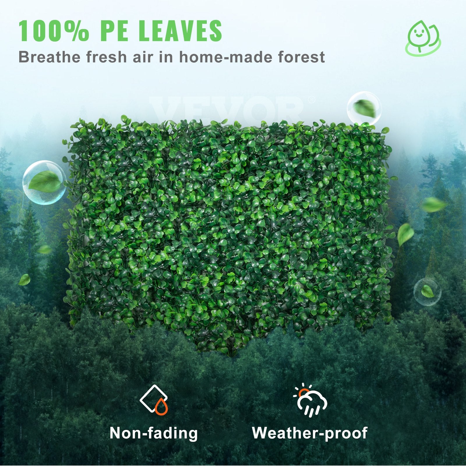 Artificial Boxwood Panels 12-Pack 10x10" Hedge Wall Mat Indoor Outdoor Garden