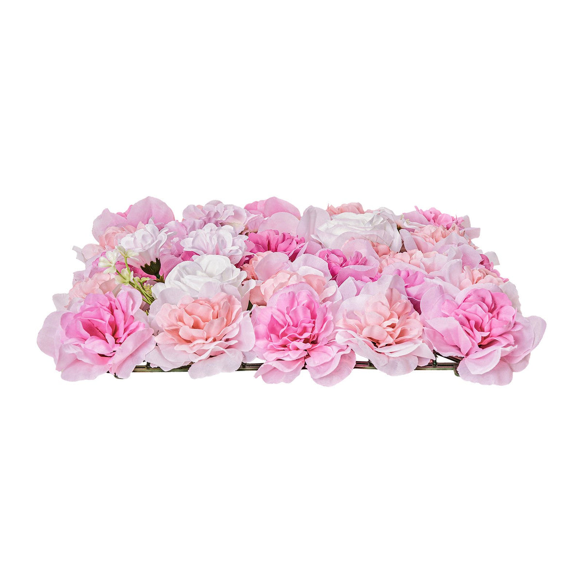 3D Flower Wall Panel 12-Pack 15x15" Artificial Floral Backdrop Mat Wedding Party