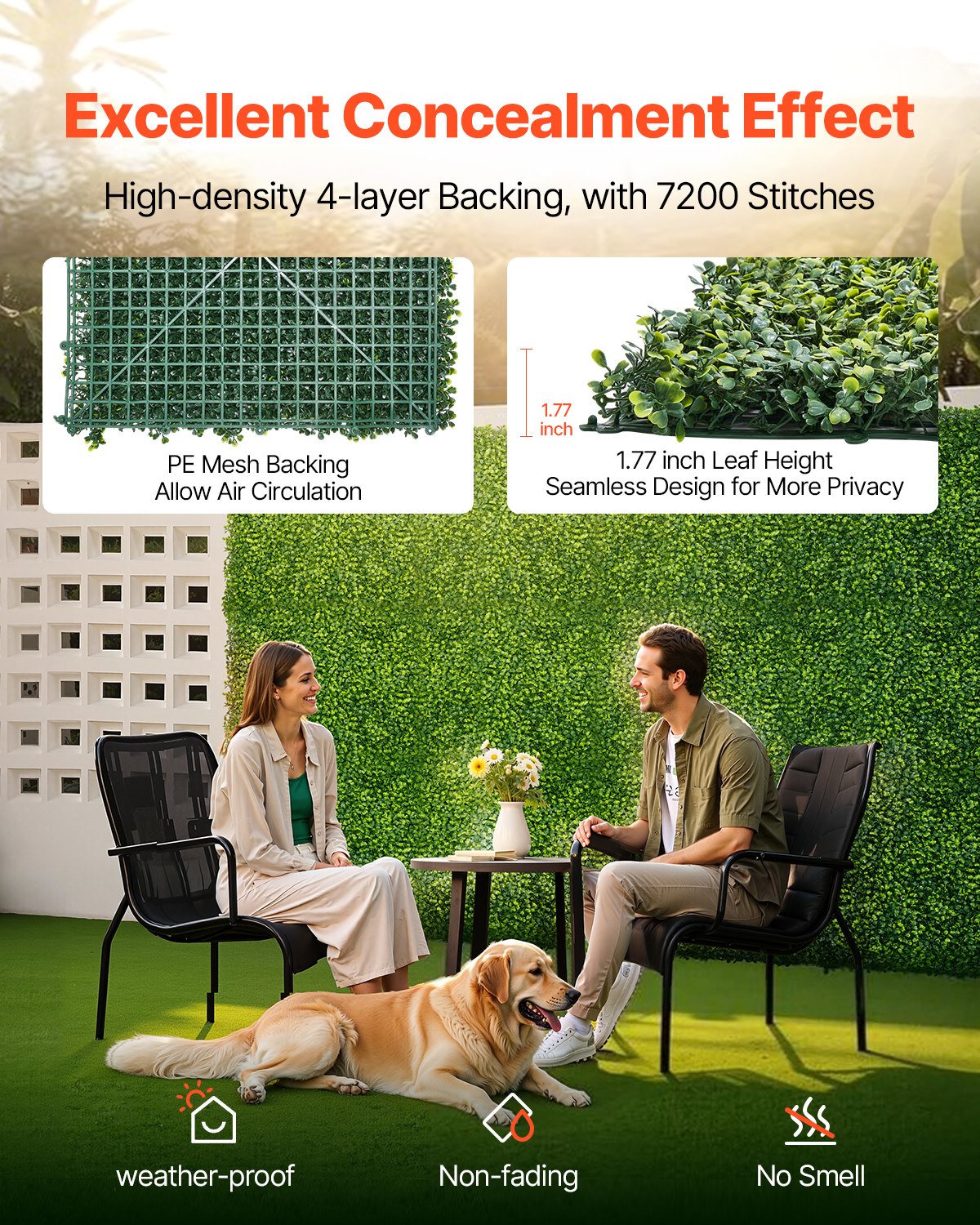 Artificial Grass Wall Panels 60x120" Milan Boxwood Hedge Panel Indoor Outdoor