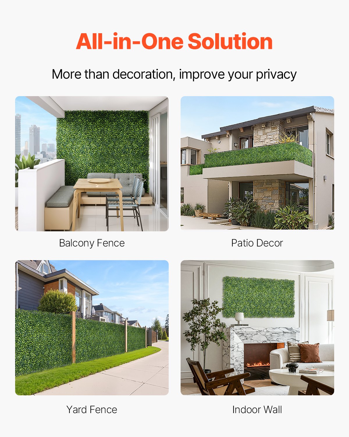 Artificial Grass Wall Panels 60x120" Milan Boxwood Hedge Panel Indoor Outdoor