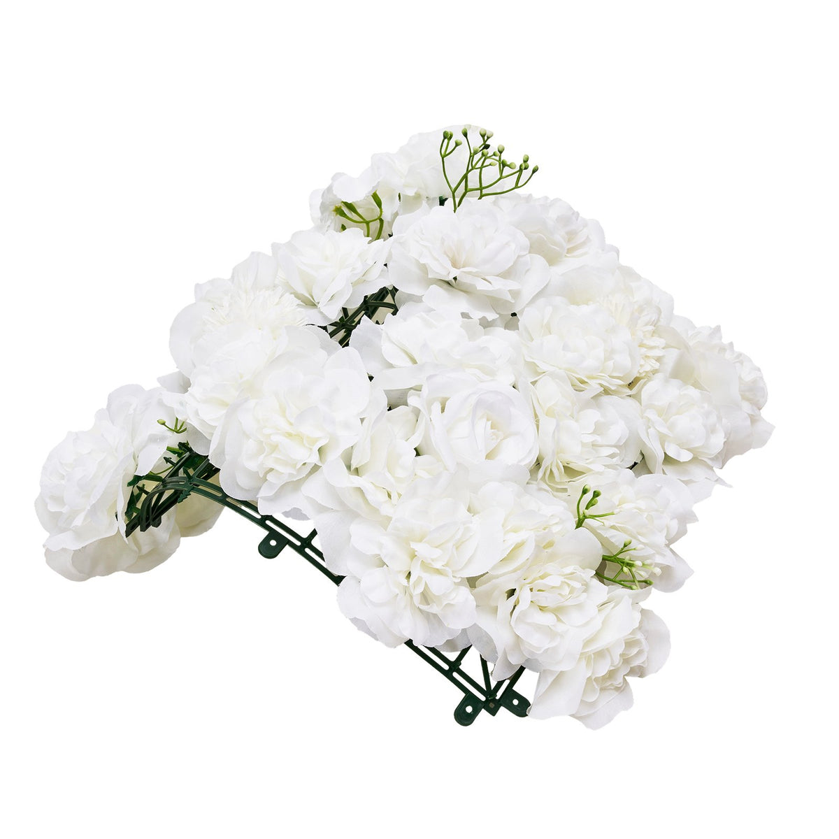 3D Flower Wall Panel 24-Pack 15x15" Artificial Floral Backdrop Mat Wedding Party