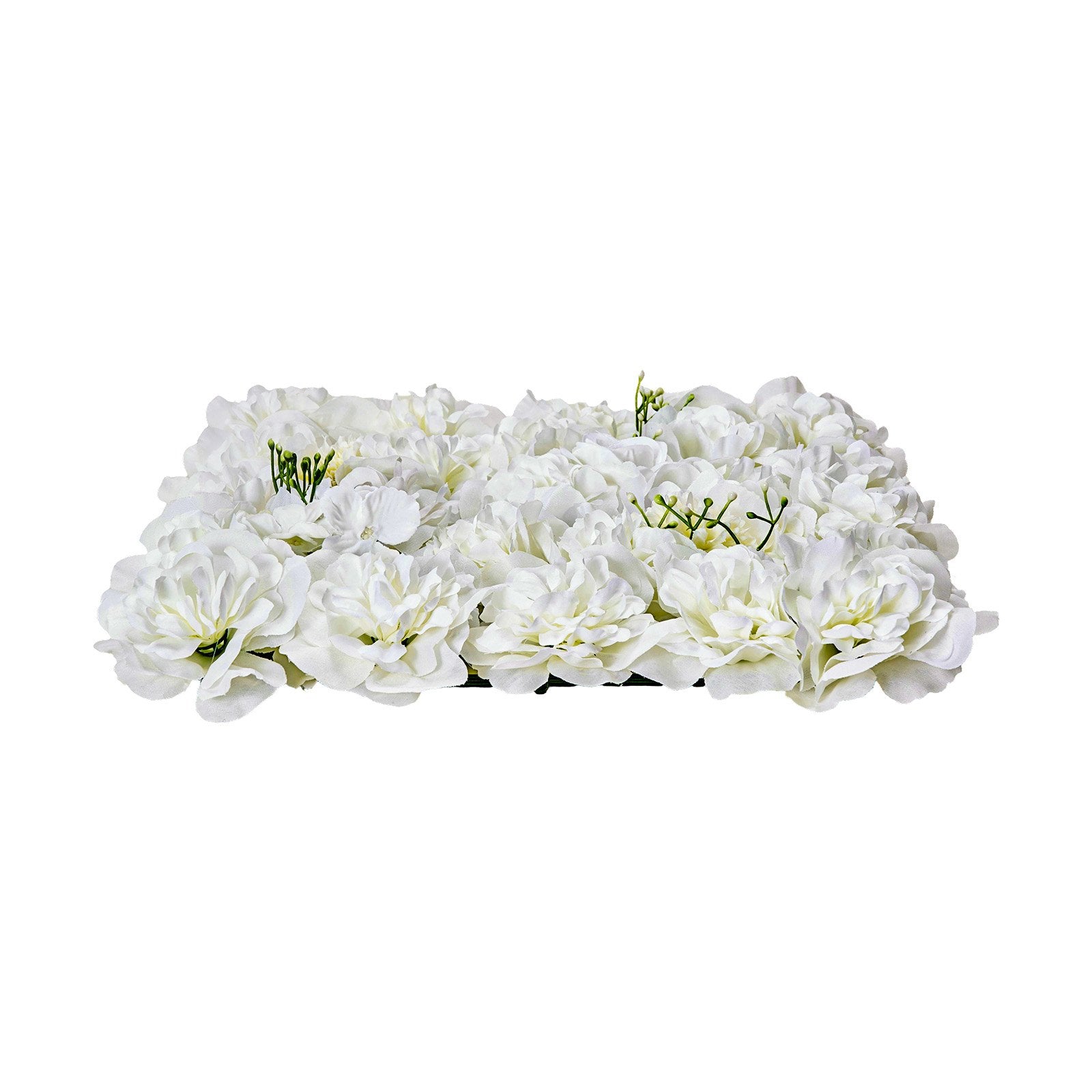 3D Flower Wall Panel 24-Pack 15x15" Artificial Floral Backdrop Mat Wedding Party