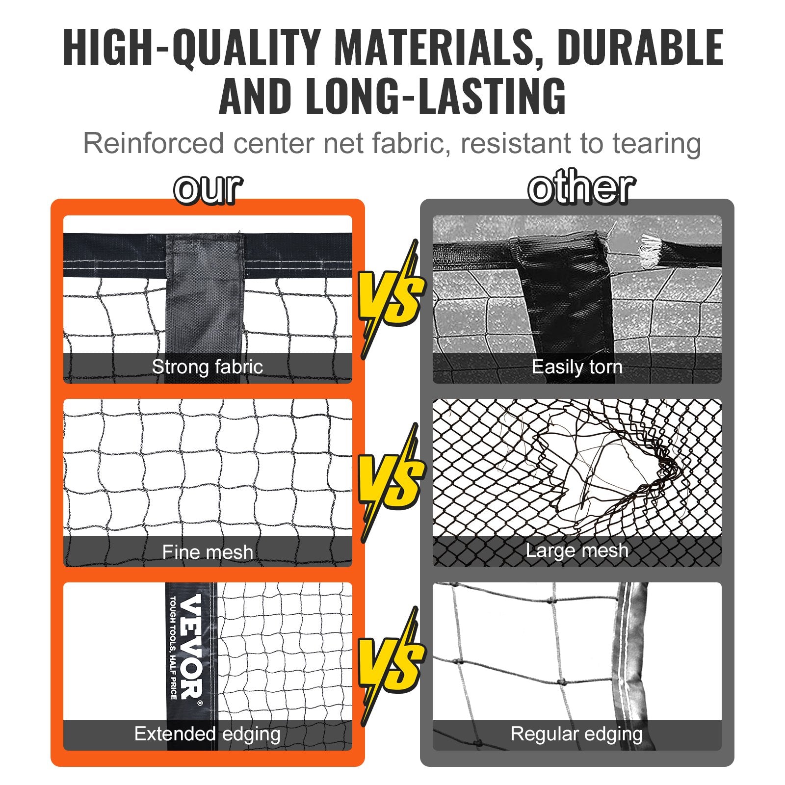 Pickleball Net System Portable 22FT Weather Resistant Metal Frame PE Net Bag