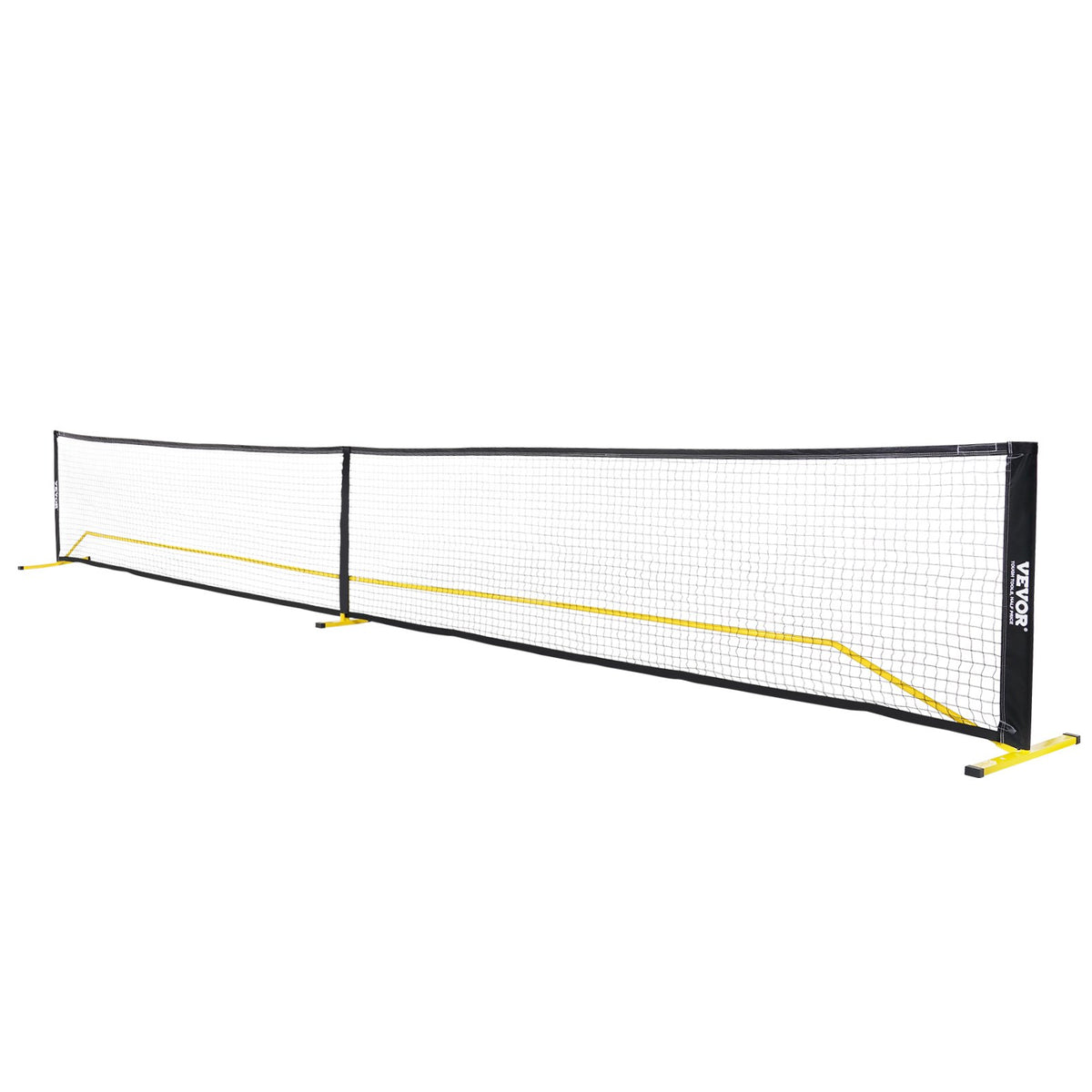 Pickleball Net System Portable 22FT Weather Resistant Metal Frame PE Net Bag
