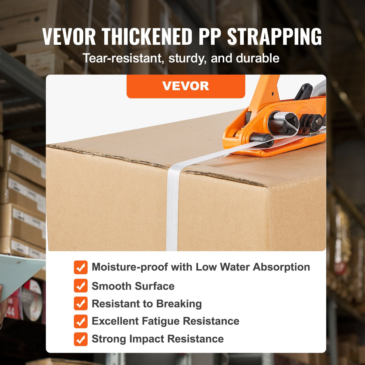 Strapping Kit with Tensioner Sealer 100m PP Band 100 Metal Seals Packaging