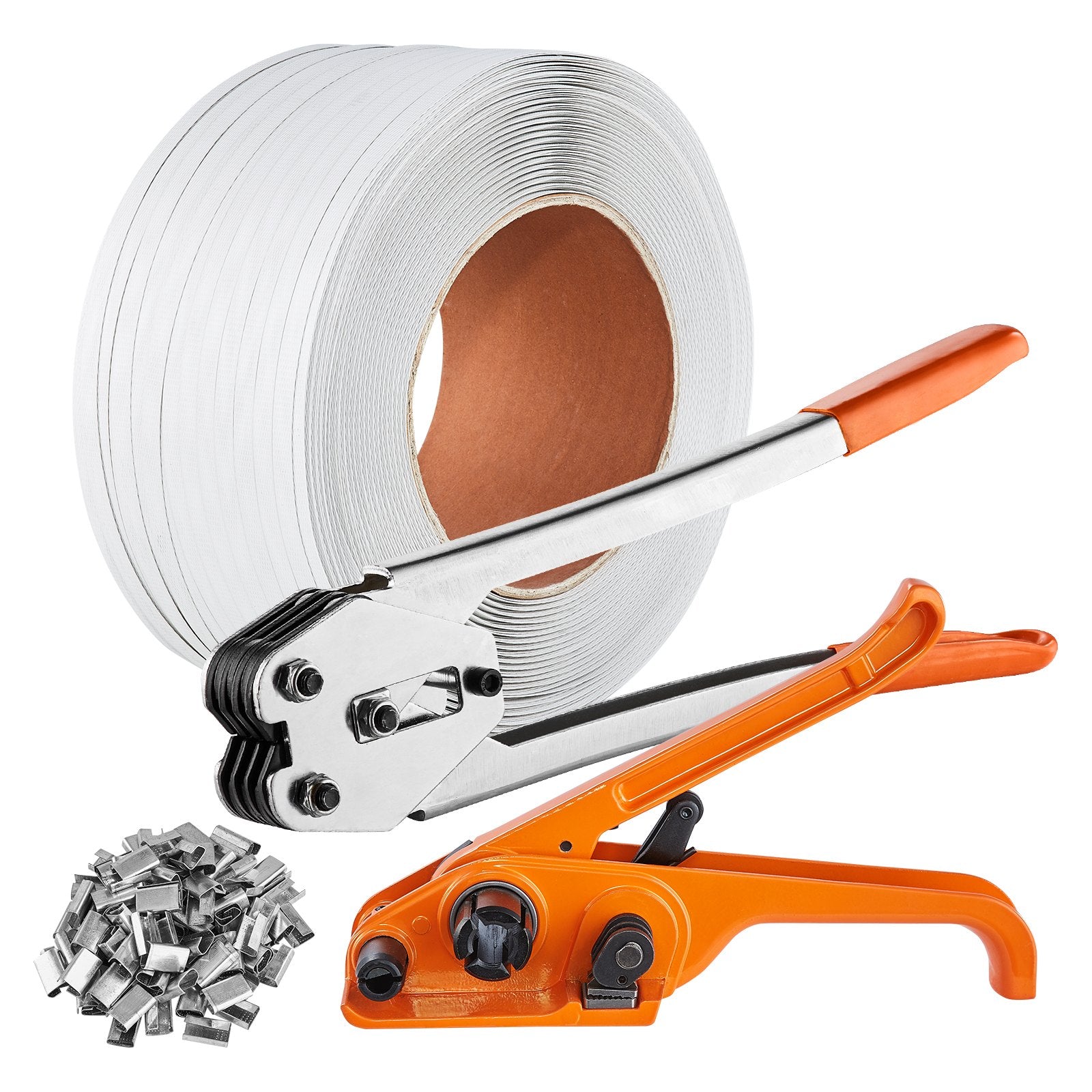Strapping Kit with Tensioner Sealer 100m PP Band 100 Metal Seals Packaging