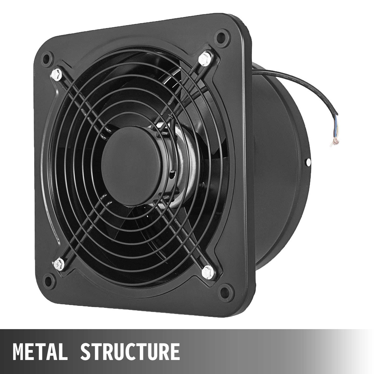 Industrial Ventilation Extractor 12in Metal Axial Air Blower Fan 250mm 2800RPM