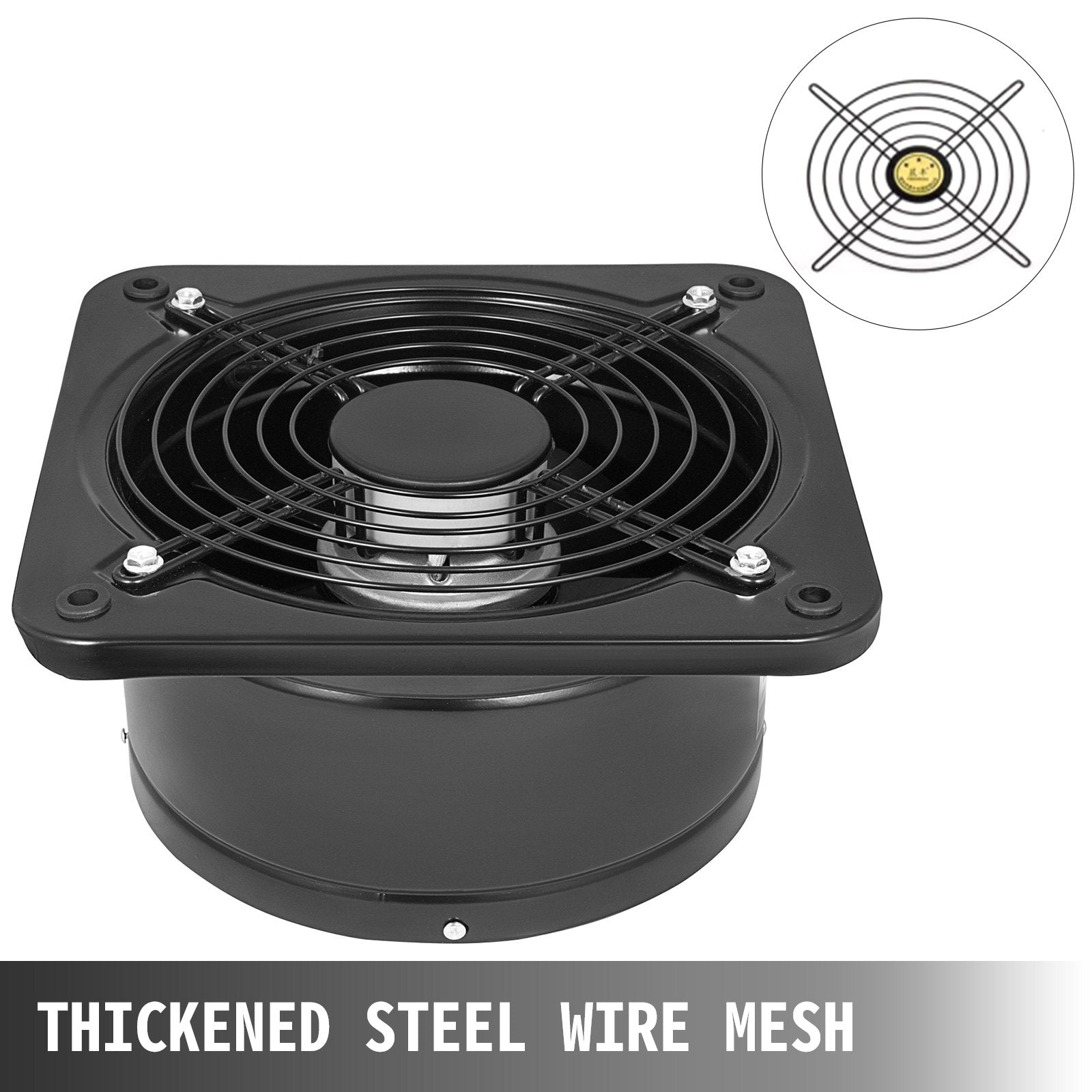 Industrial Ventilation Extractor 12in Metal Axial Air Blower Fan 250mm 2800RPM