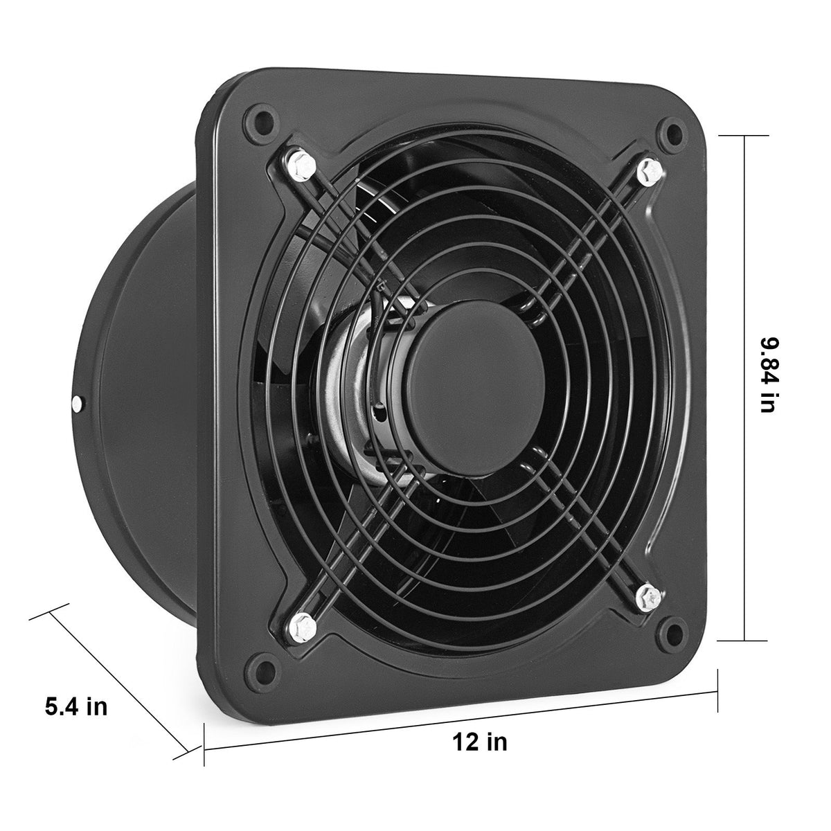 Industrial Ventilation Extractor 12in Metal Axial Air Blower Fan 250mm 2800RPM