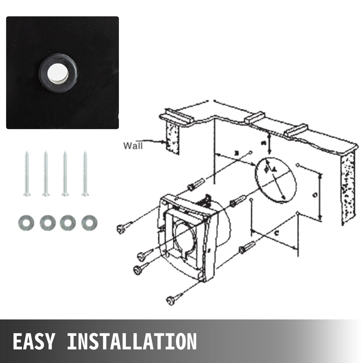 Industrial Metal Ventilation Extractor 30 cm Axial Exhaust Fan 150W Air Blower