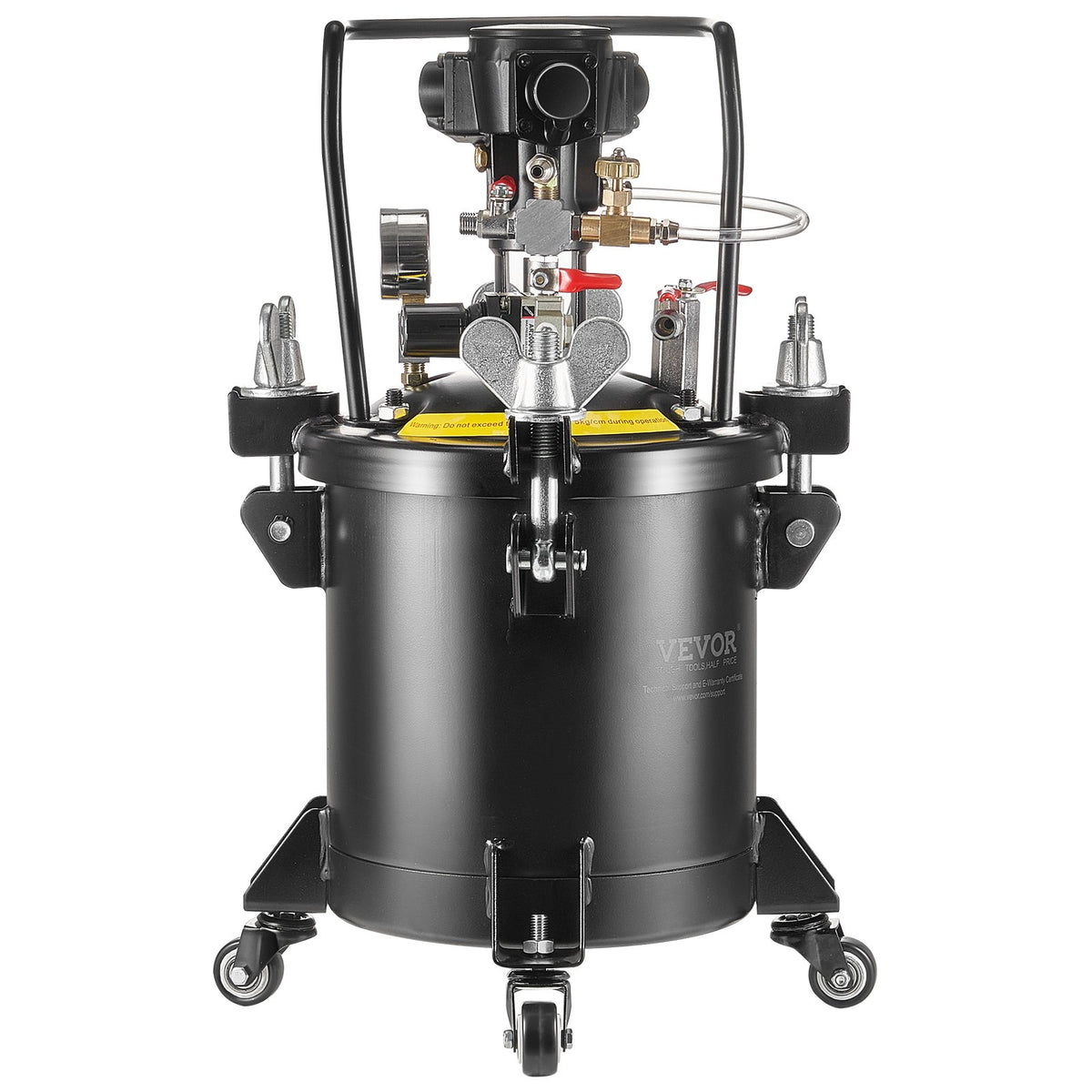 Spray Paint Pressure Pot 10L Fully Automatic Stirring 70psi with Gun and Hoses