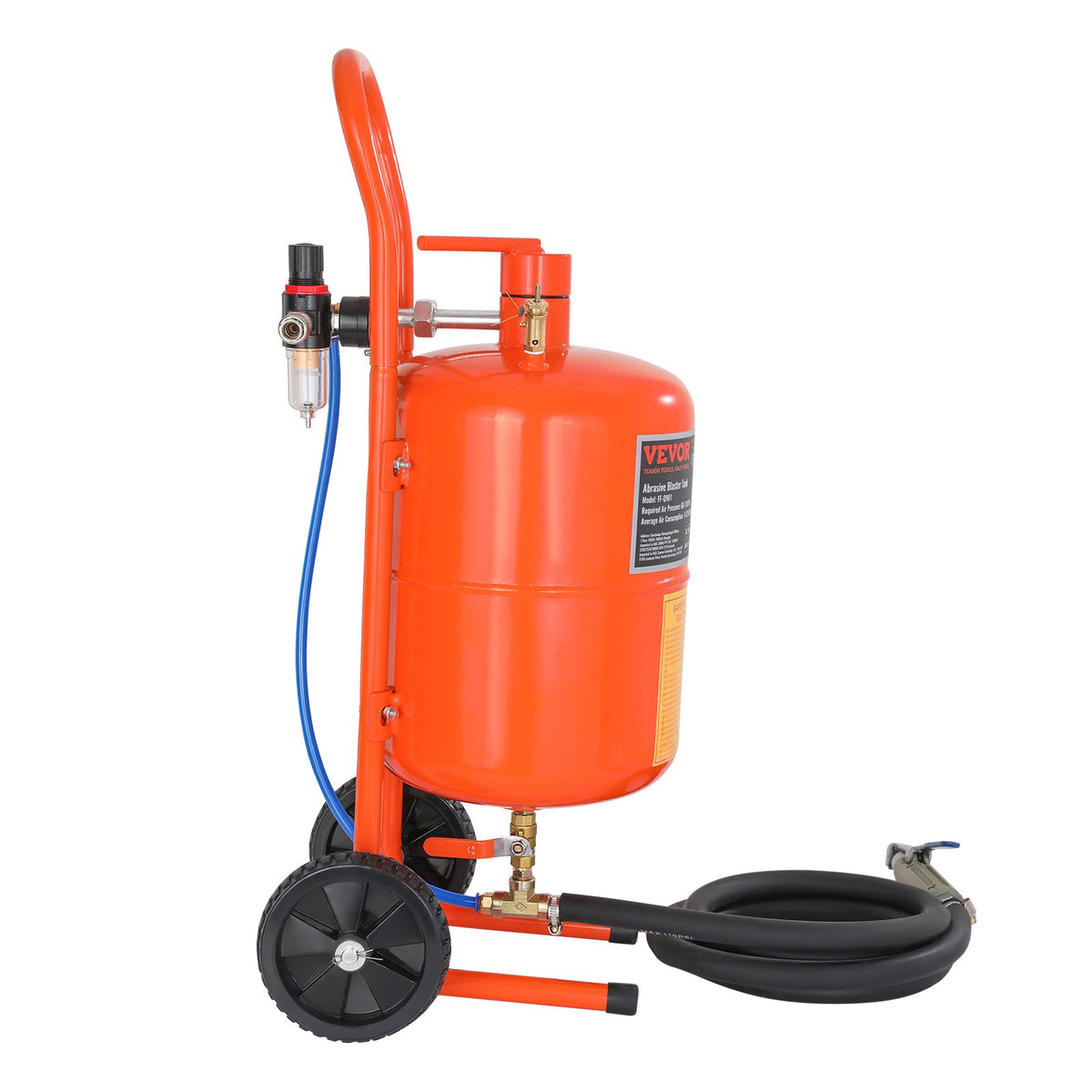 5 Gallon Sand Blaster 60-110 PSI Portable Abrasive Tank with 4 Nozzles