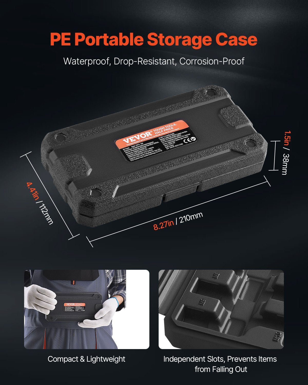 XZN Triple Square Spline Bit Socket Set 10-Piece M4-M18 with Storage Case