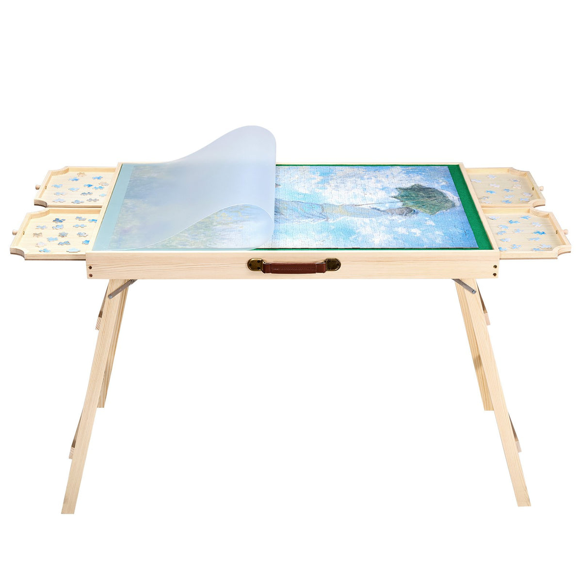 Puzzle Table Folding Legs 4 Drawers Felt Surface Jigsaw 1500pc 86x63cm