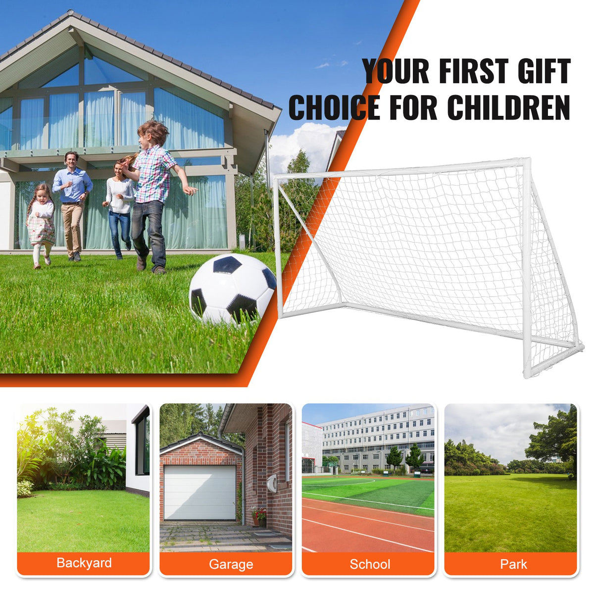 Portable Soccer Goal 3.7x1.8M Adults Kids Backyard Large Practice Training Net