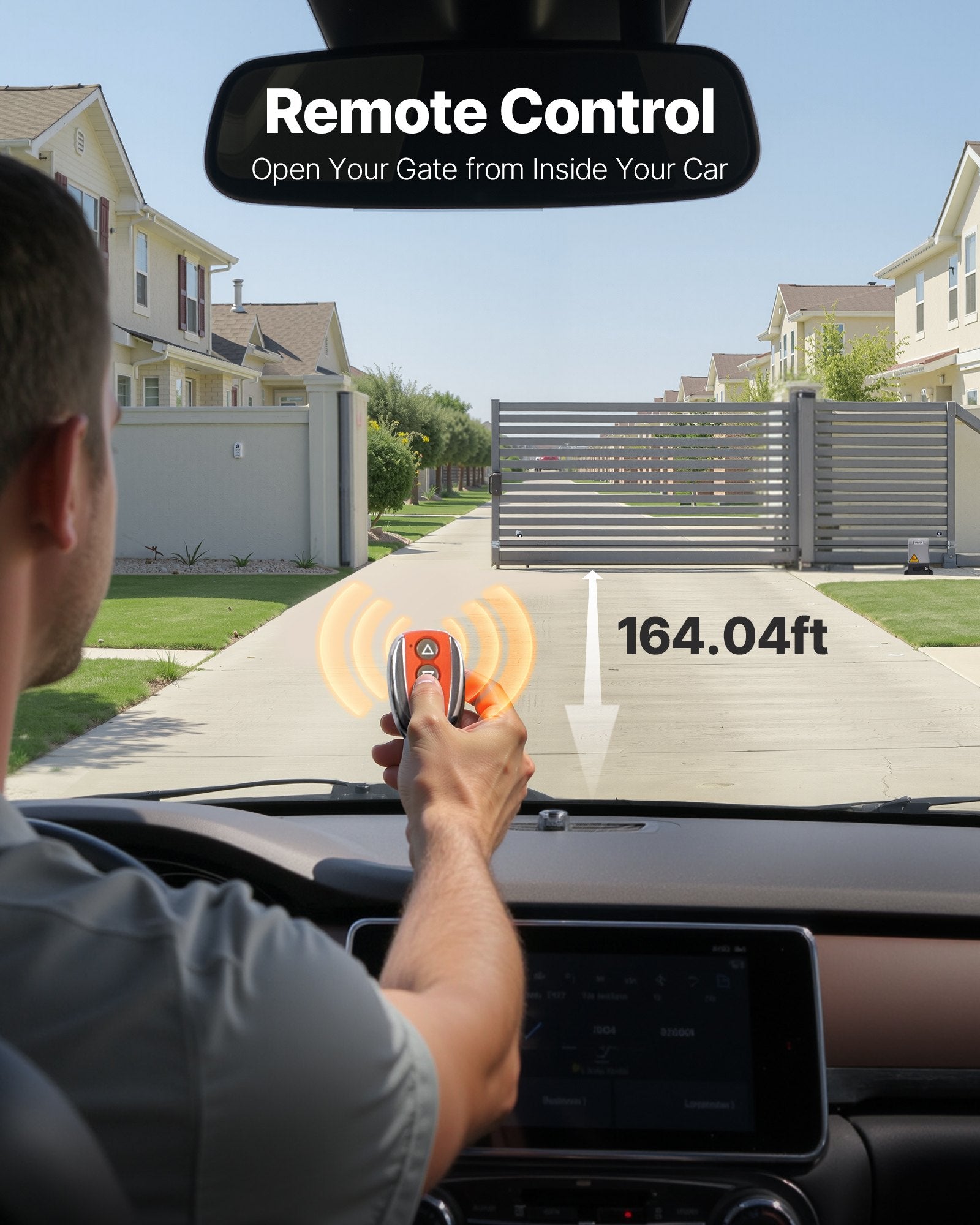 280W Automatic Sliding Gate Opener for Gates up to 25m and 816kg with Remote