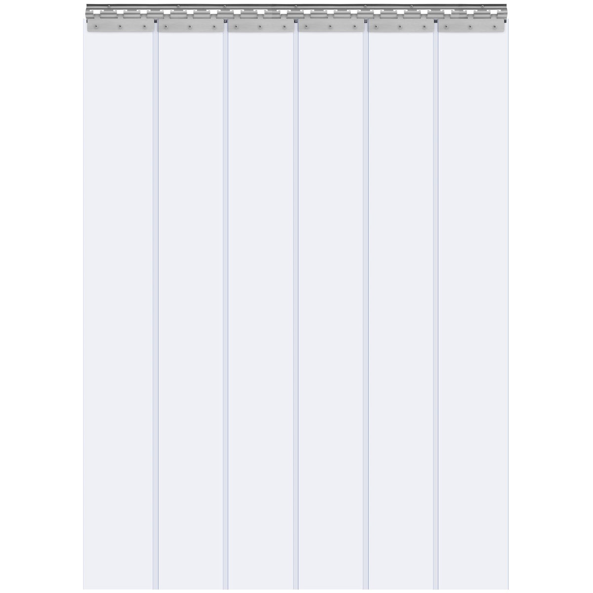 6PCS Strip Curtain 213.4cm x 97cm Clear PVC Door Curtain