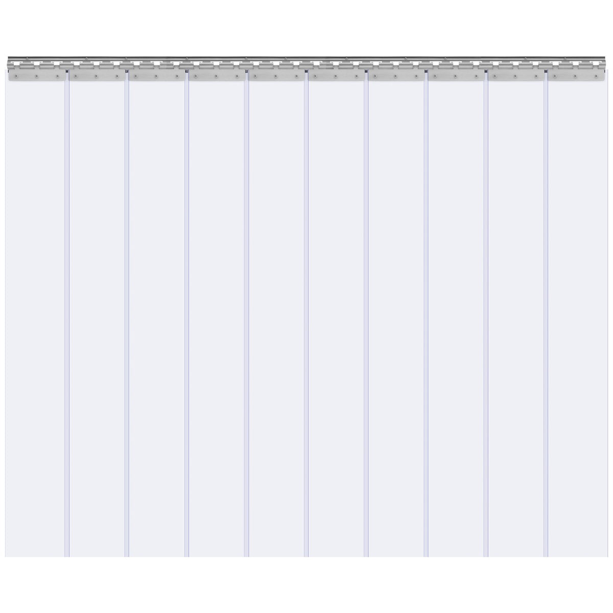 Strip Curtain 84x60" 0.08" Thick 10PCS Clear PVC Door Strips with 50% Overlap