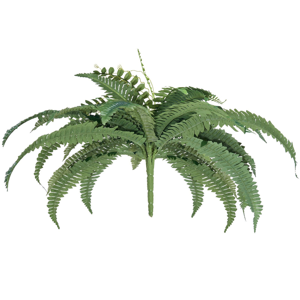 Artificial Ferns, 2-Pack 35-39" Large Hanging Faux Boston Ferns with 35 Branches