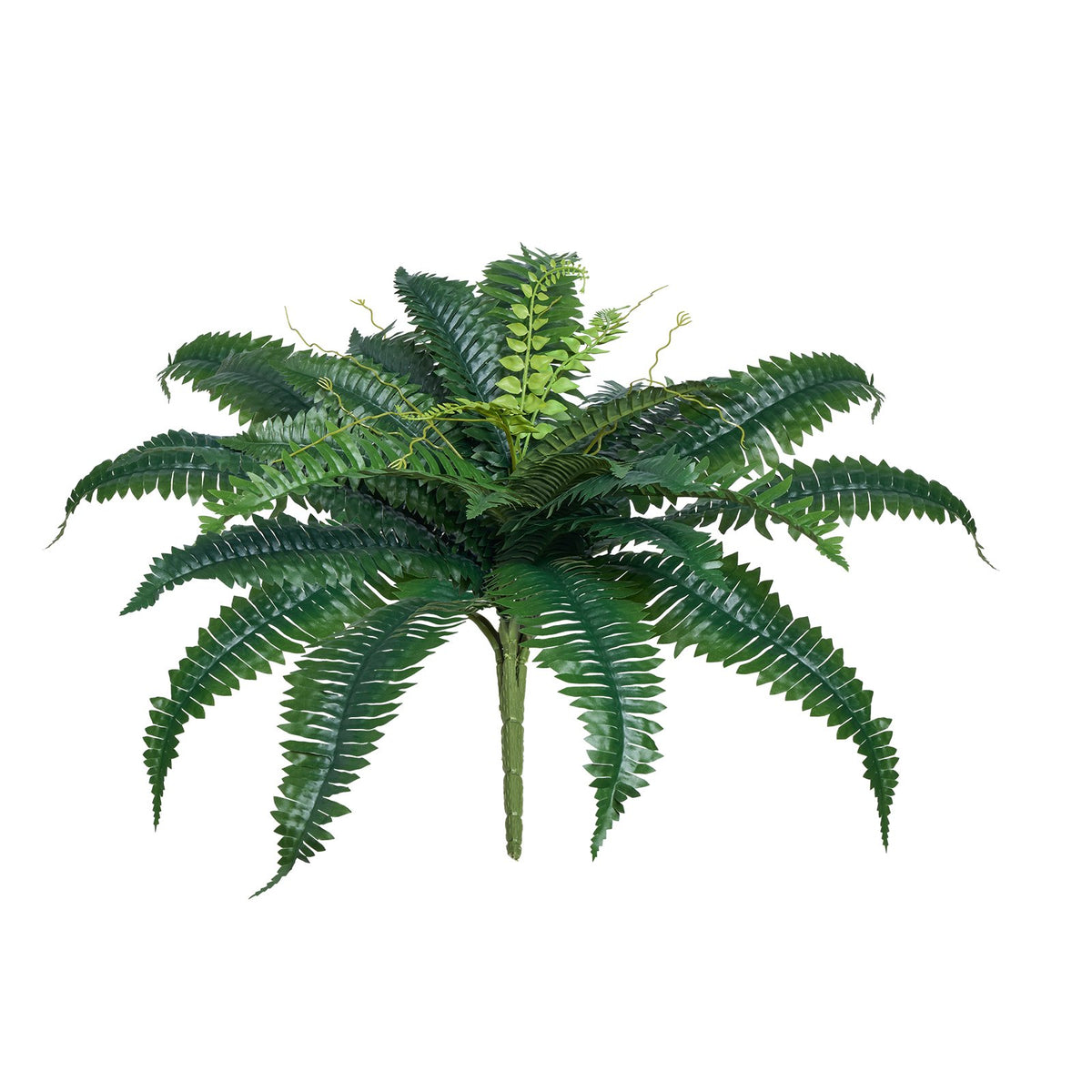 Artificial Ferns, 2-Pack 31-34" Large Hanging Faux Boston Ferns with 30 Branches