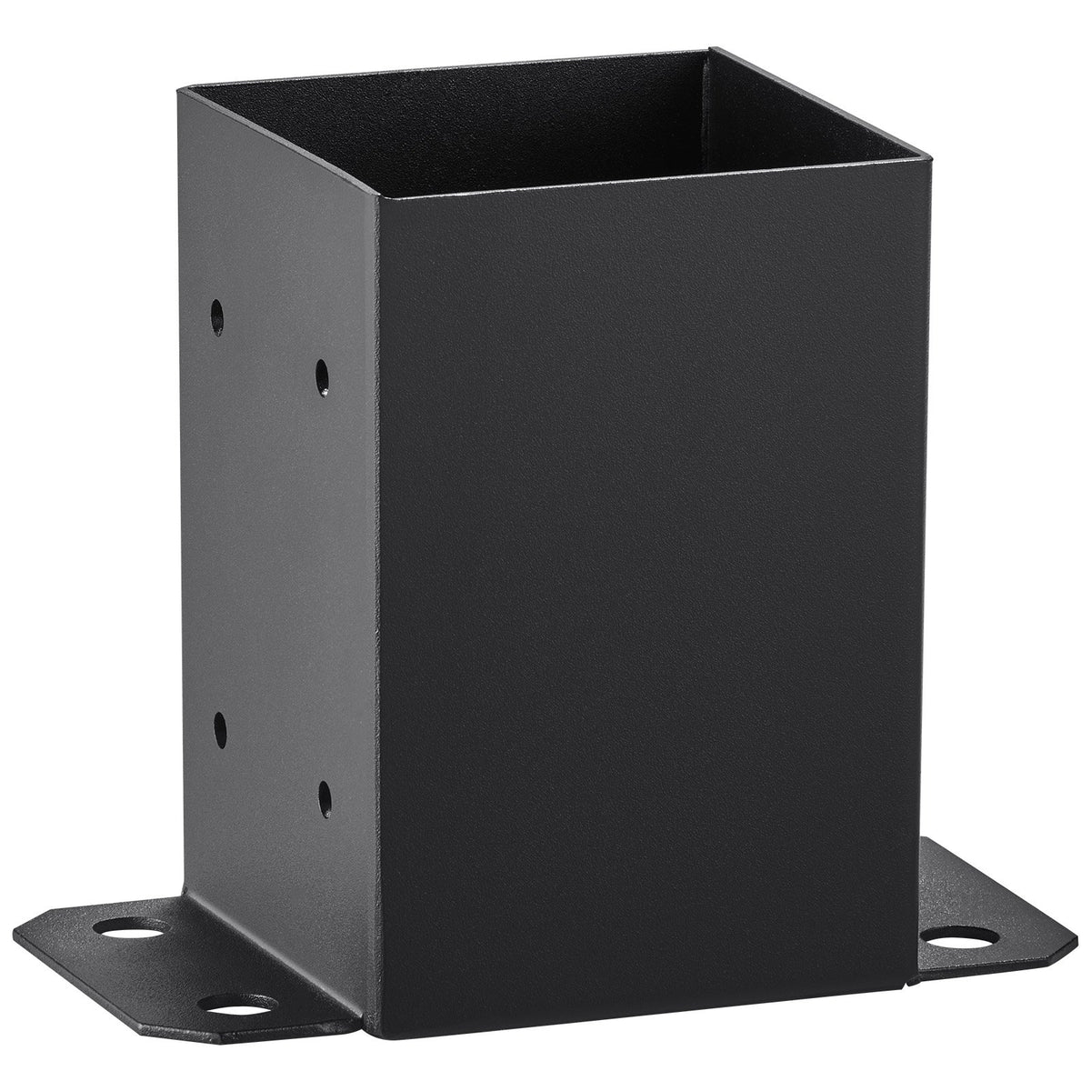 101.6x101.6mm Post Base 4pcs Heavy Duty Powder-Coated Matte Black Wood Brackets