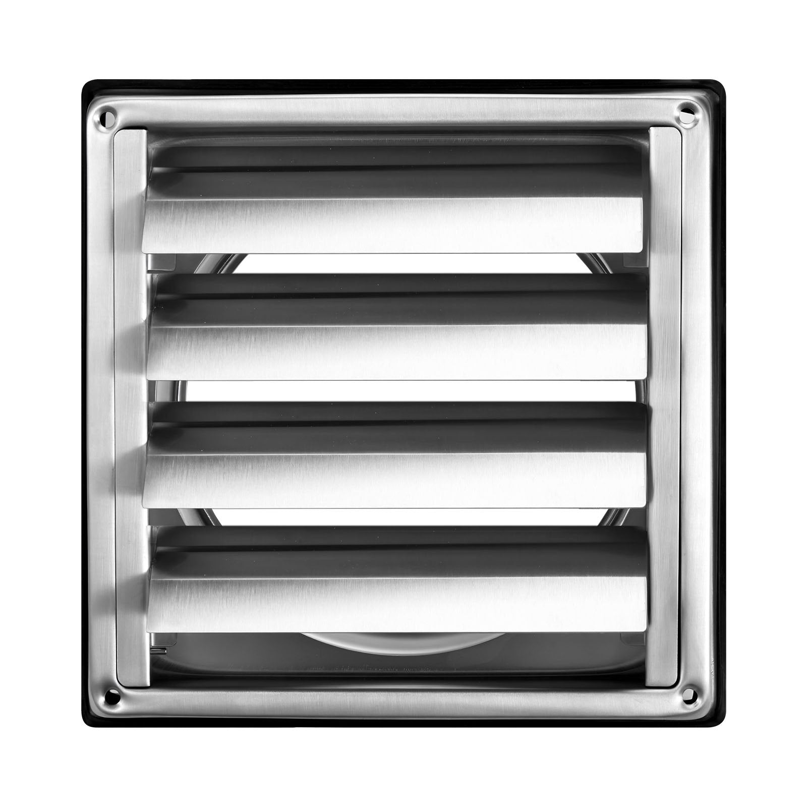 145mm Wall Vent Cover Louvered Square AC Vent Stainless Rubber Gasket 1 Pack
