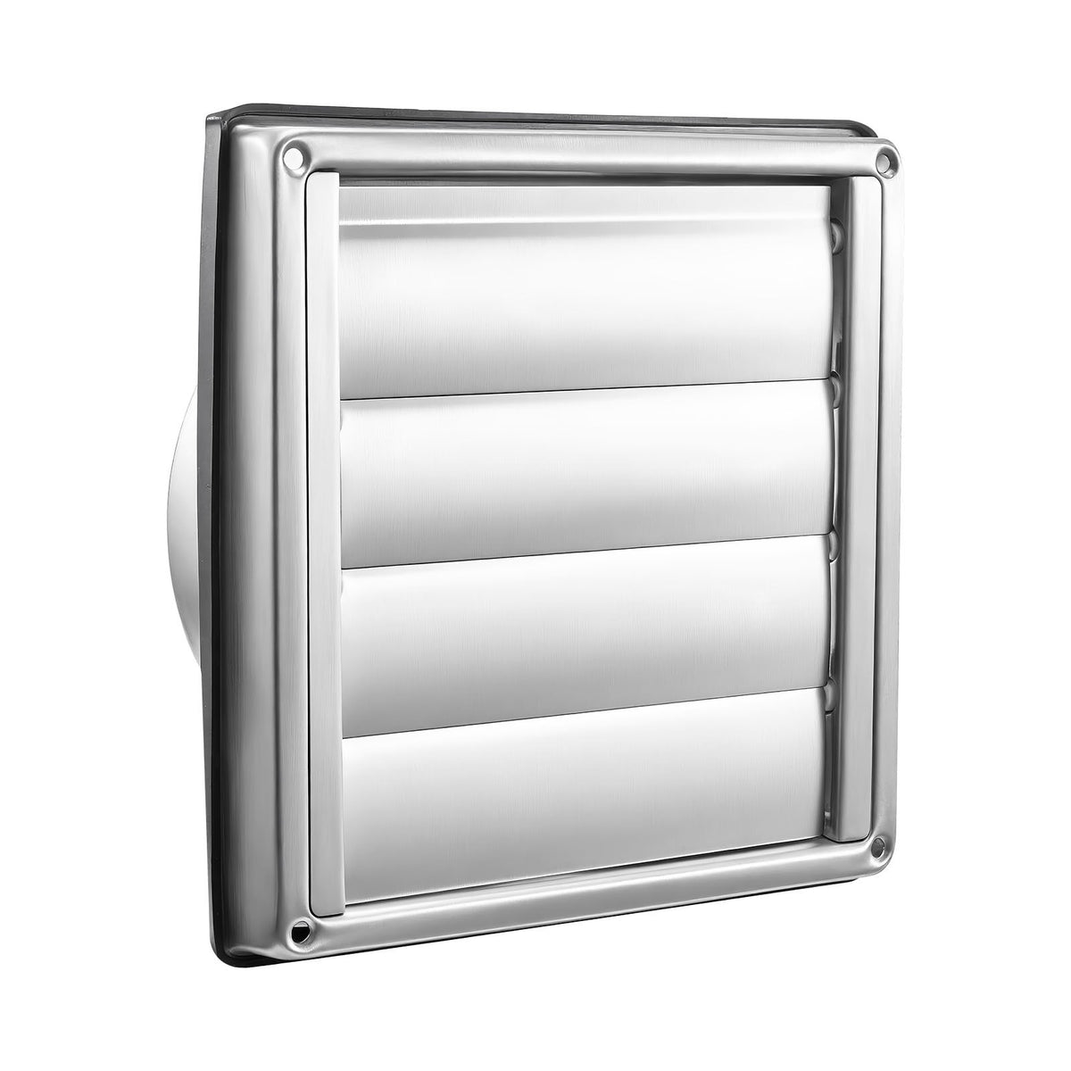 145mm Wall Vent Cover Louvered Square AC Vent Stainless Rubber Gasket 1 Pack
